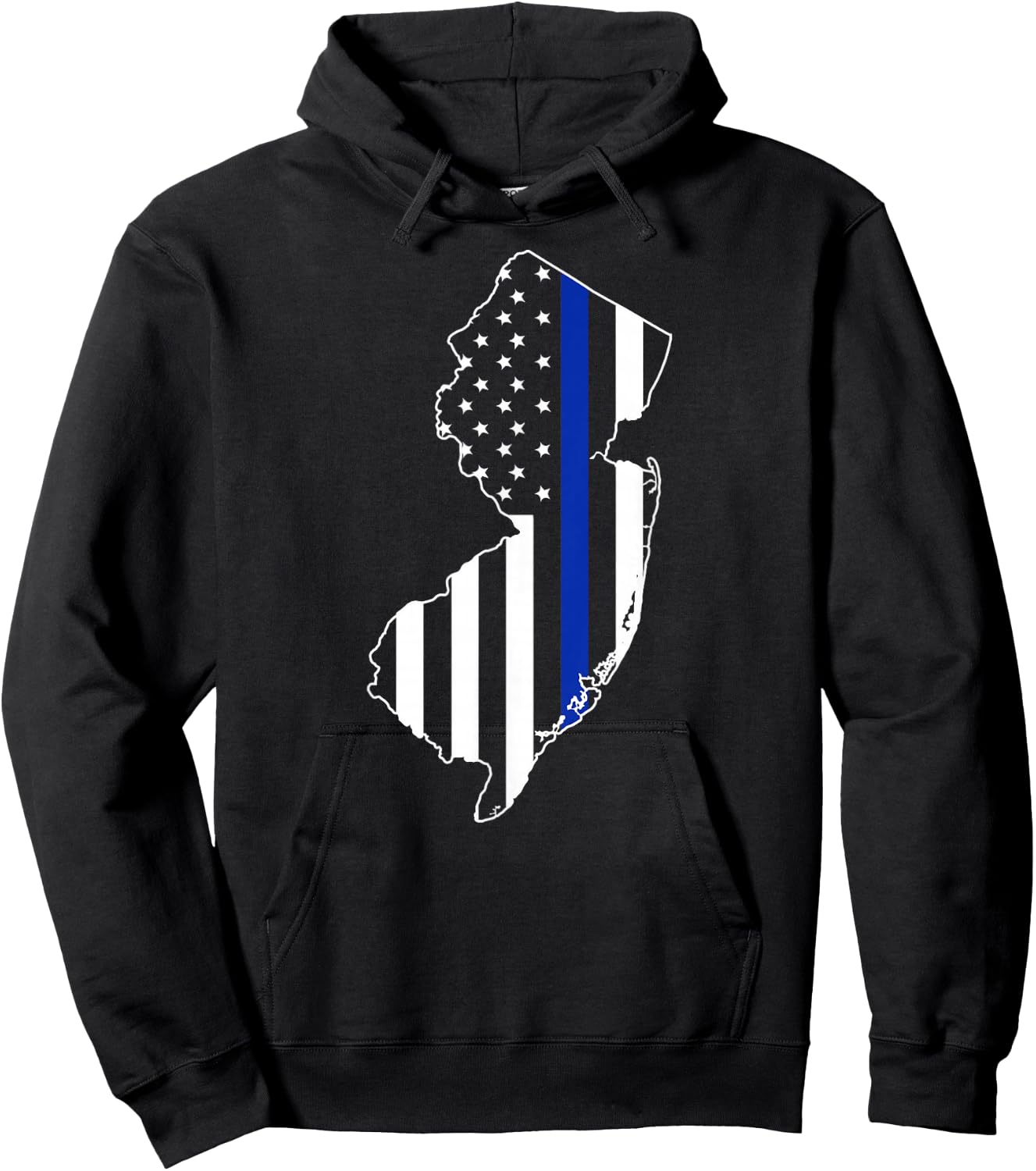 New Jersey Thin Blue Line NJ State Police Shirt Hoodie - Hoodie | Black