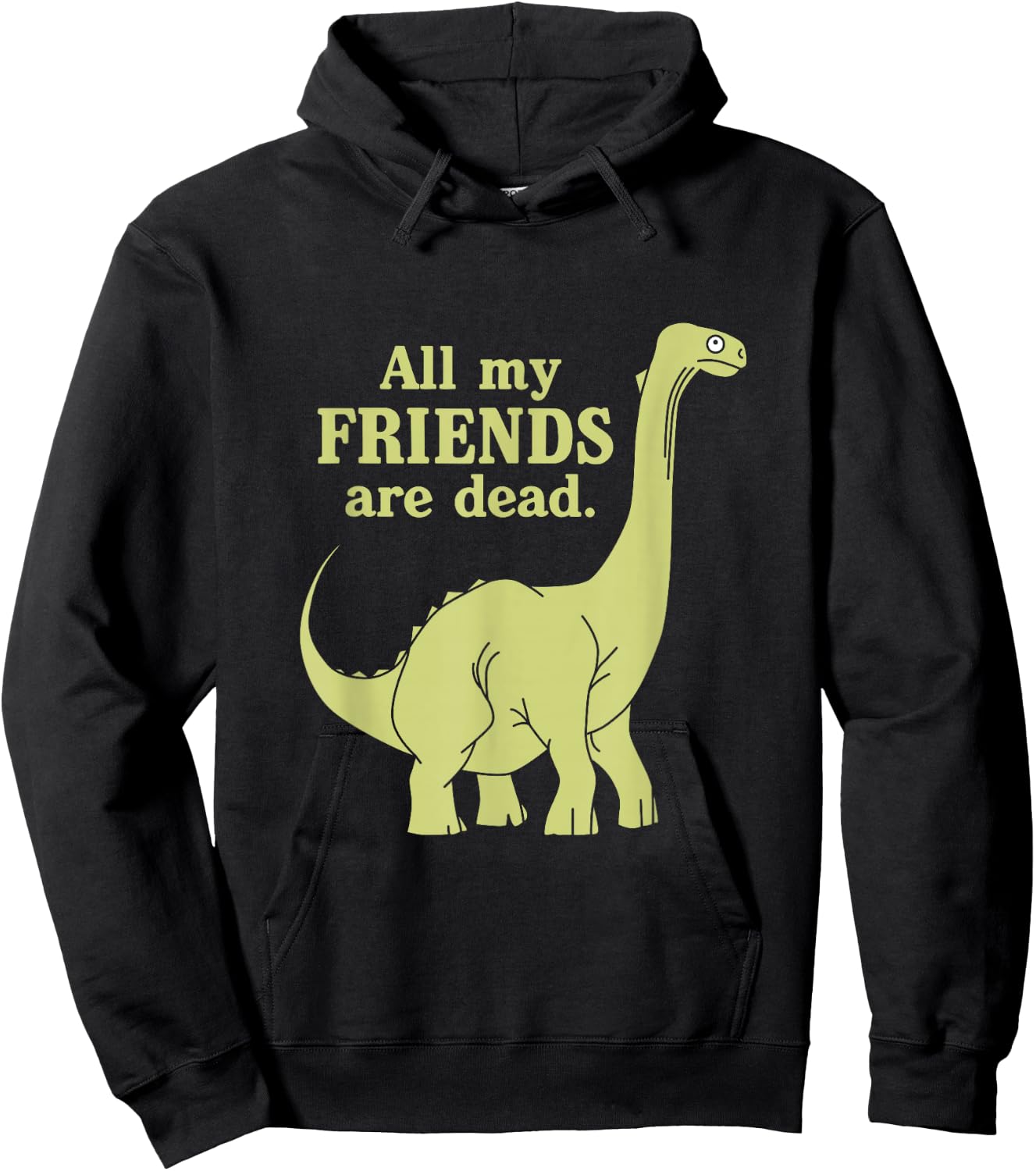 Funny All Of My Friends Are Dead Dinosaur Hoodie - Hoodie | Black