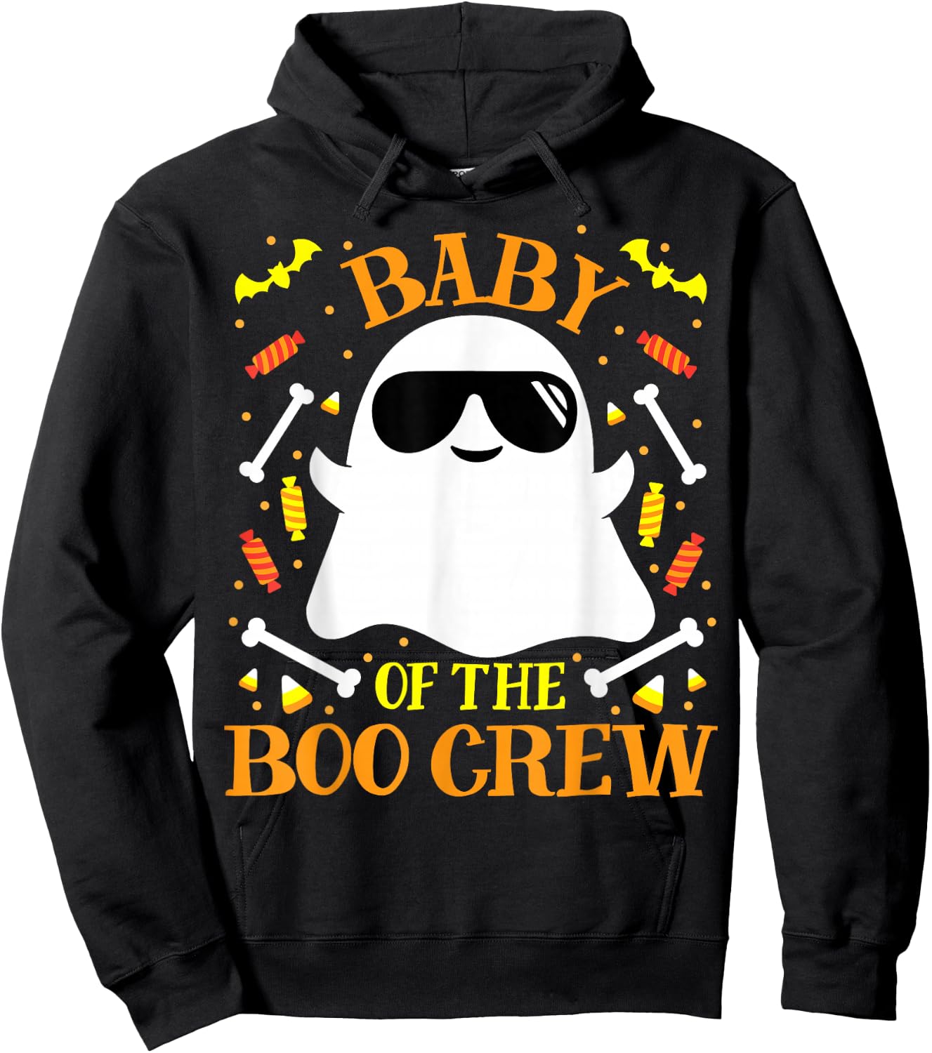 Baby Boo Crew Ghost Matching Family Set Little Boy Halloween Hoodie - Hoodie | Black