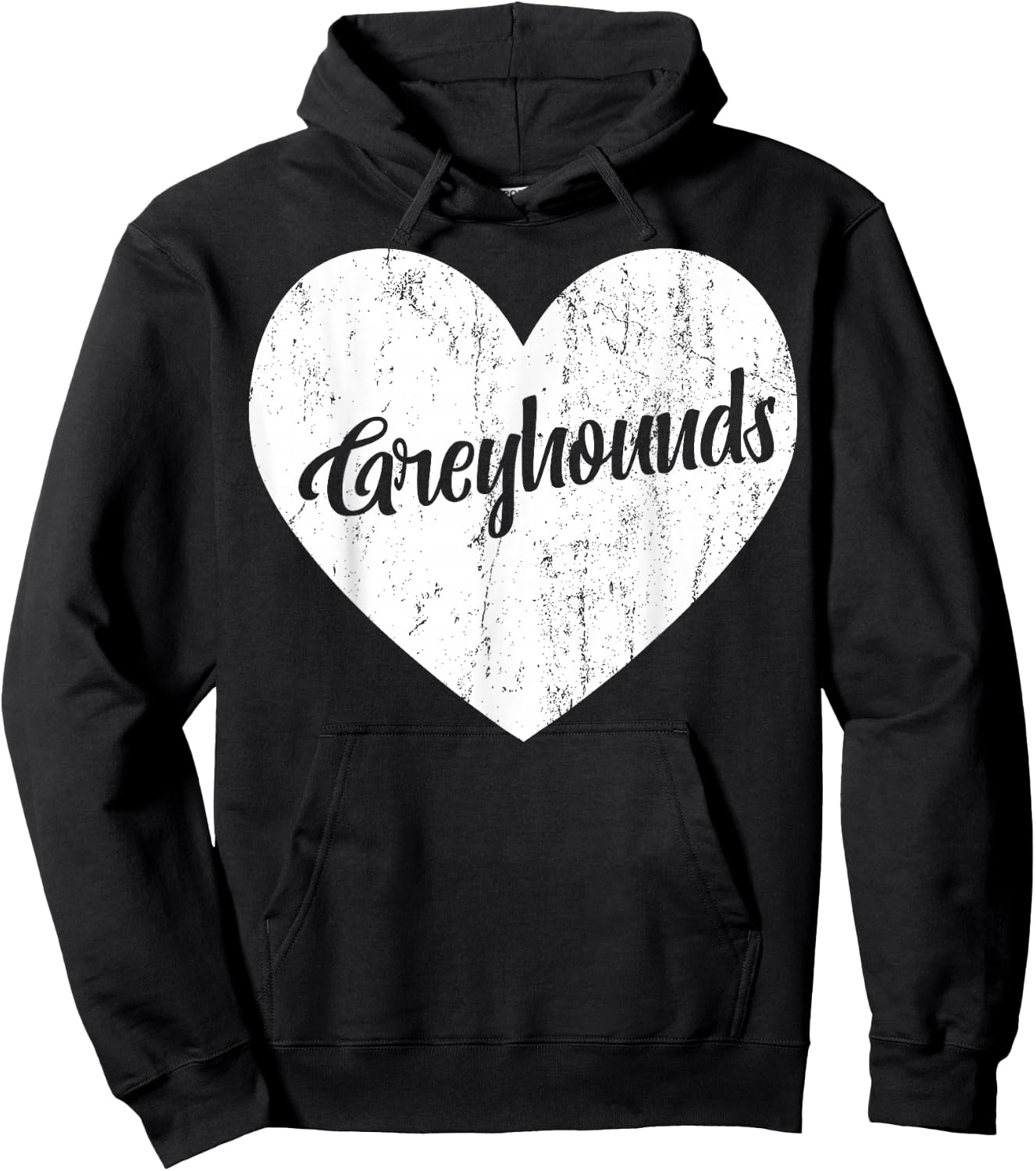 Greyhounds School Sports Fan Team Spirit Mascot Heart Gift Hoodie - Hoodie | Black