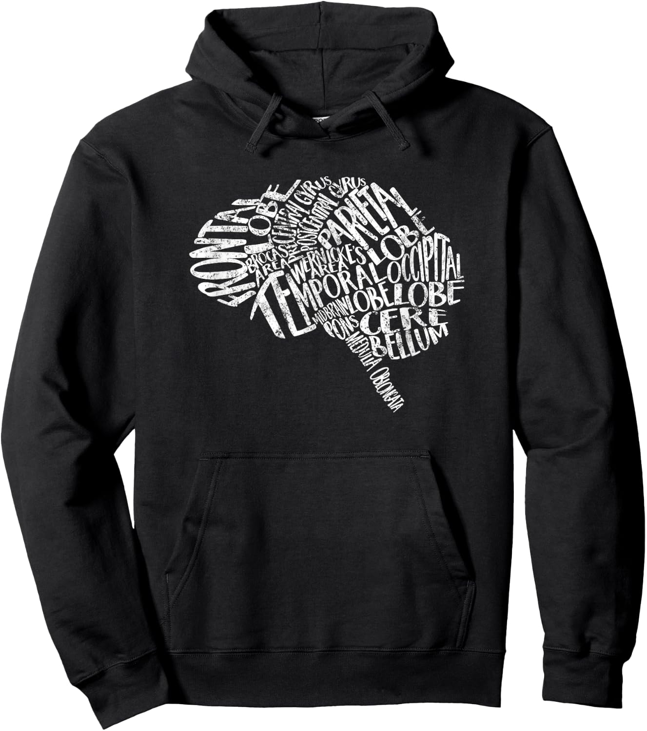 Nurses Week Brain Typography RN Neuronurse Neurology Hoodie - Hoodie | Black