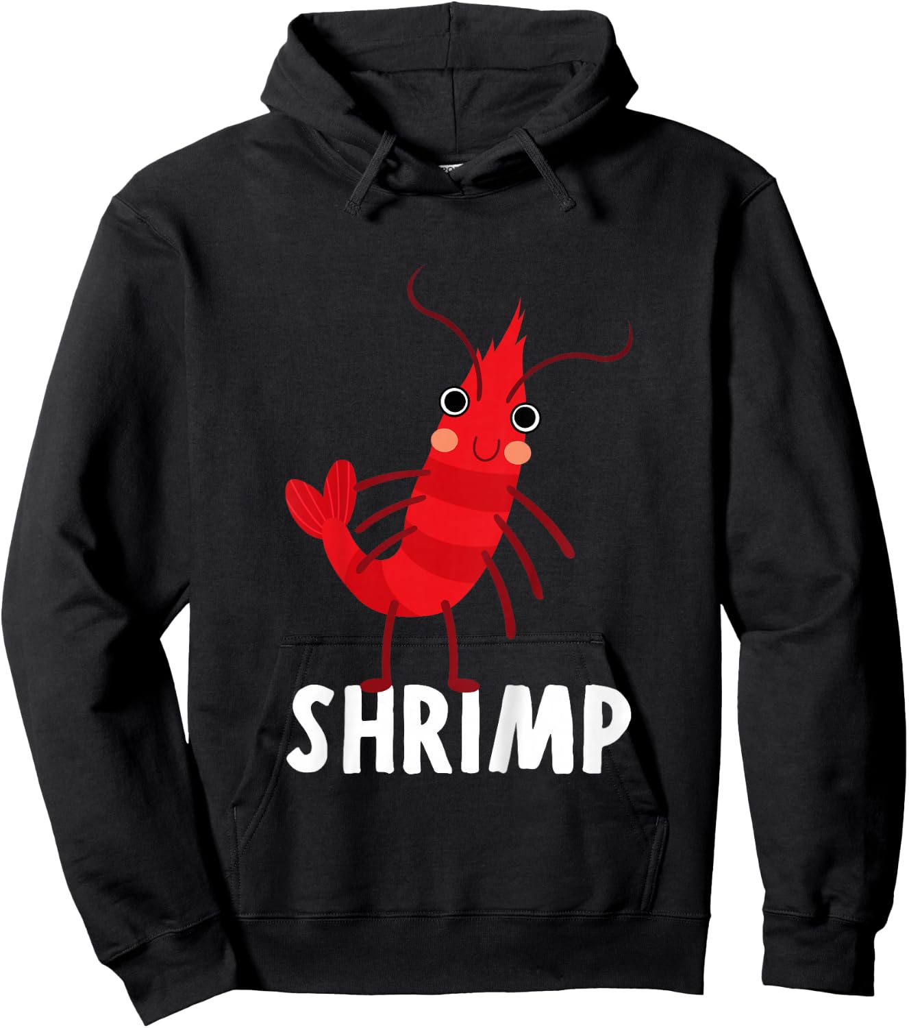 Shrimp Shirt For Boys Or Girls | Cute Shrimp Gift Hoodie - Hoodie | Black