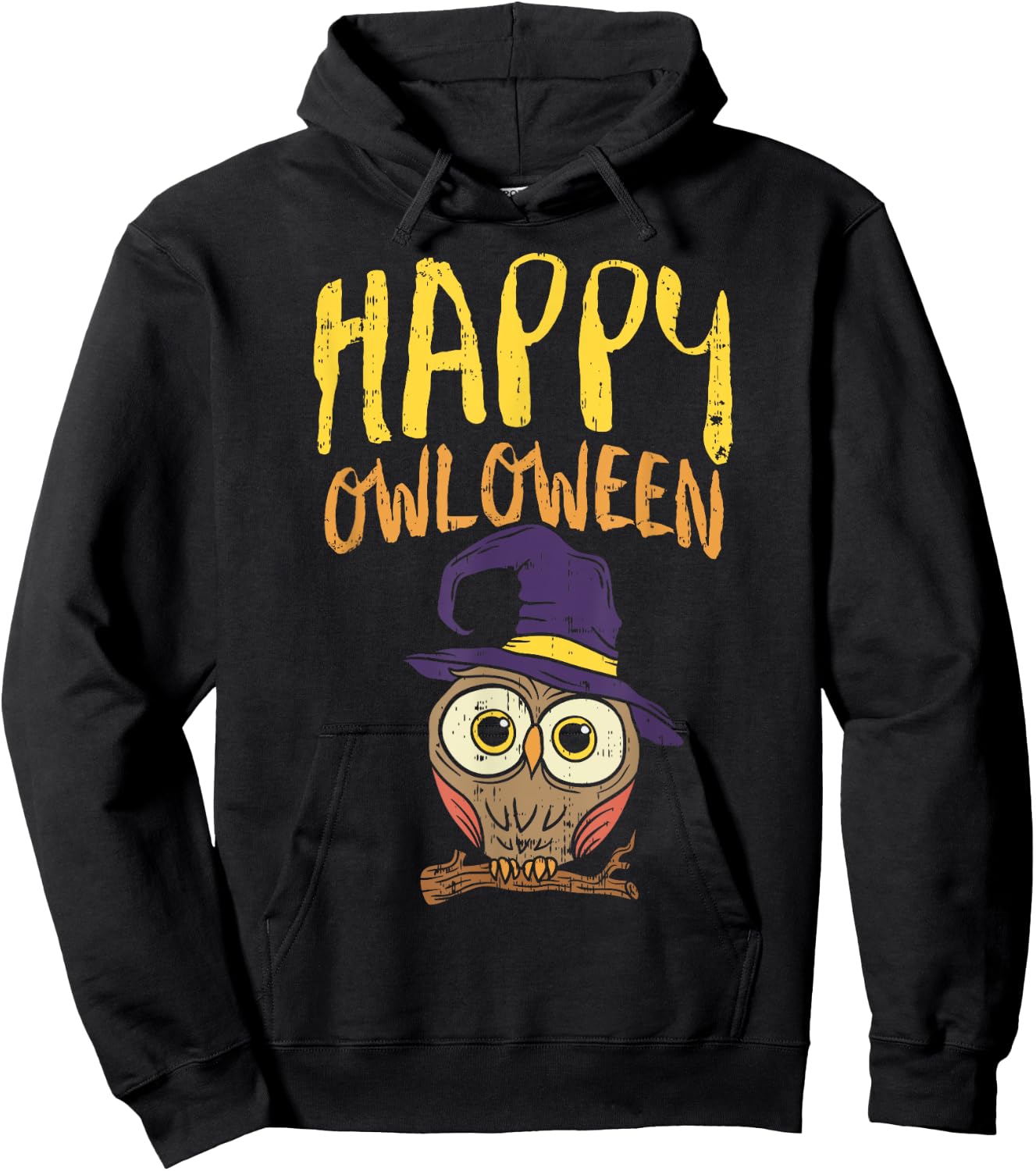 Funny Halloween Shirt Happy Owloween Owl Lover Bird Costume Hoodie - Hoodie | Black