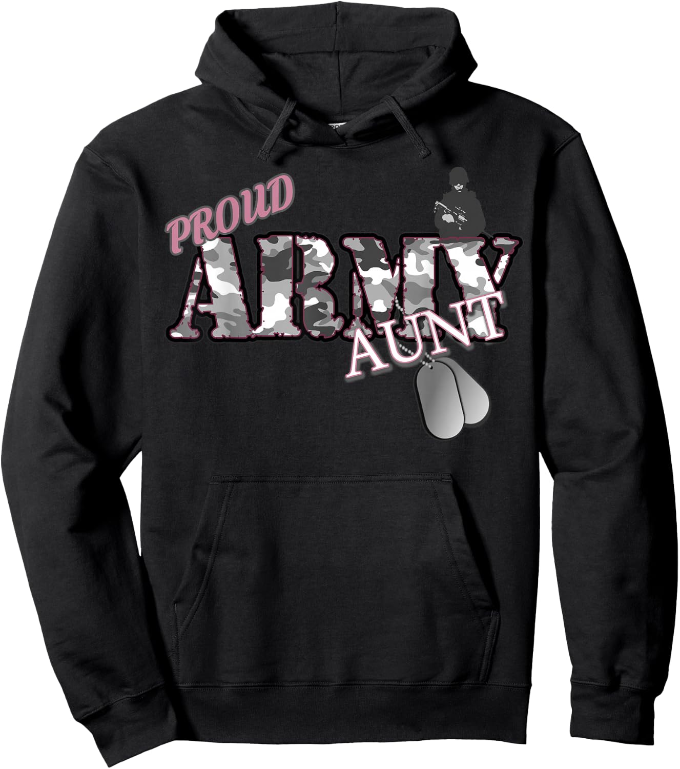 Proud Army Aunt Hoodie - Hoodie | Black