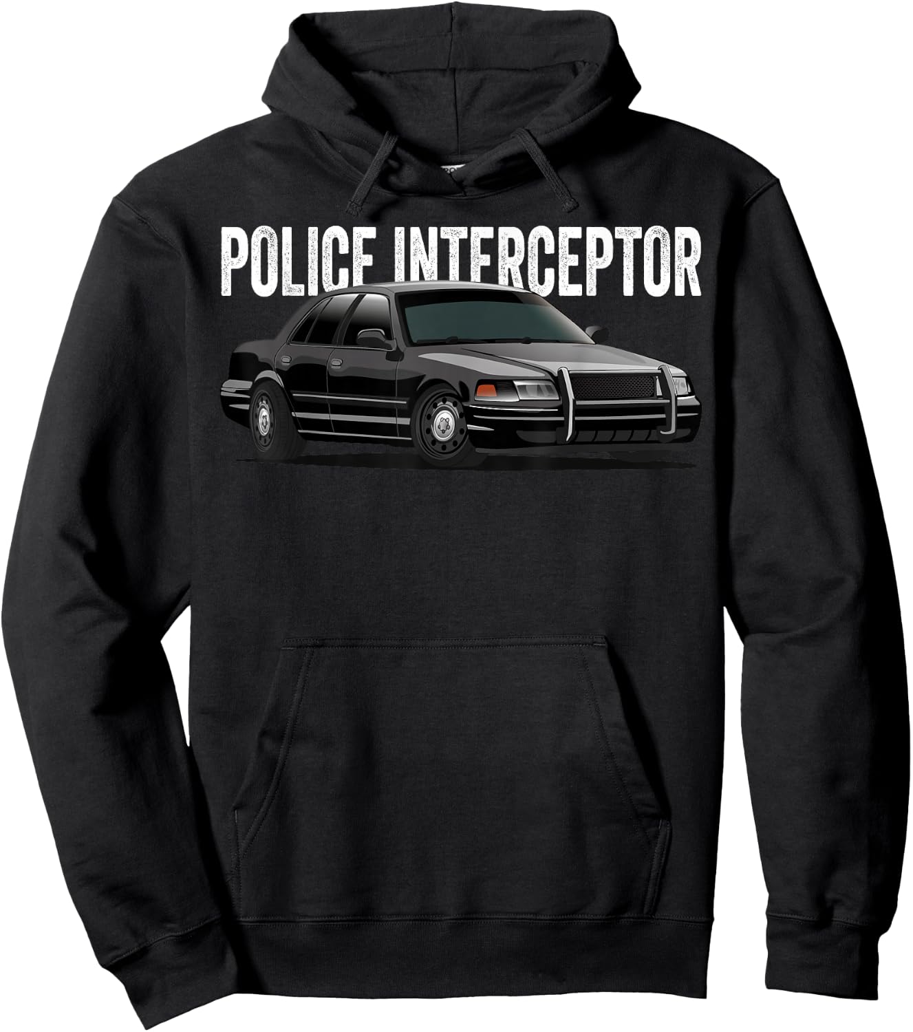 Police Interceptor Crown Vic Patrol car Hoodie - Hoodie | Black