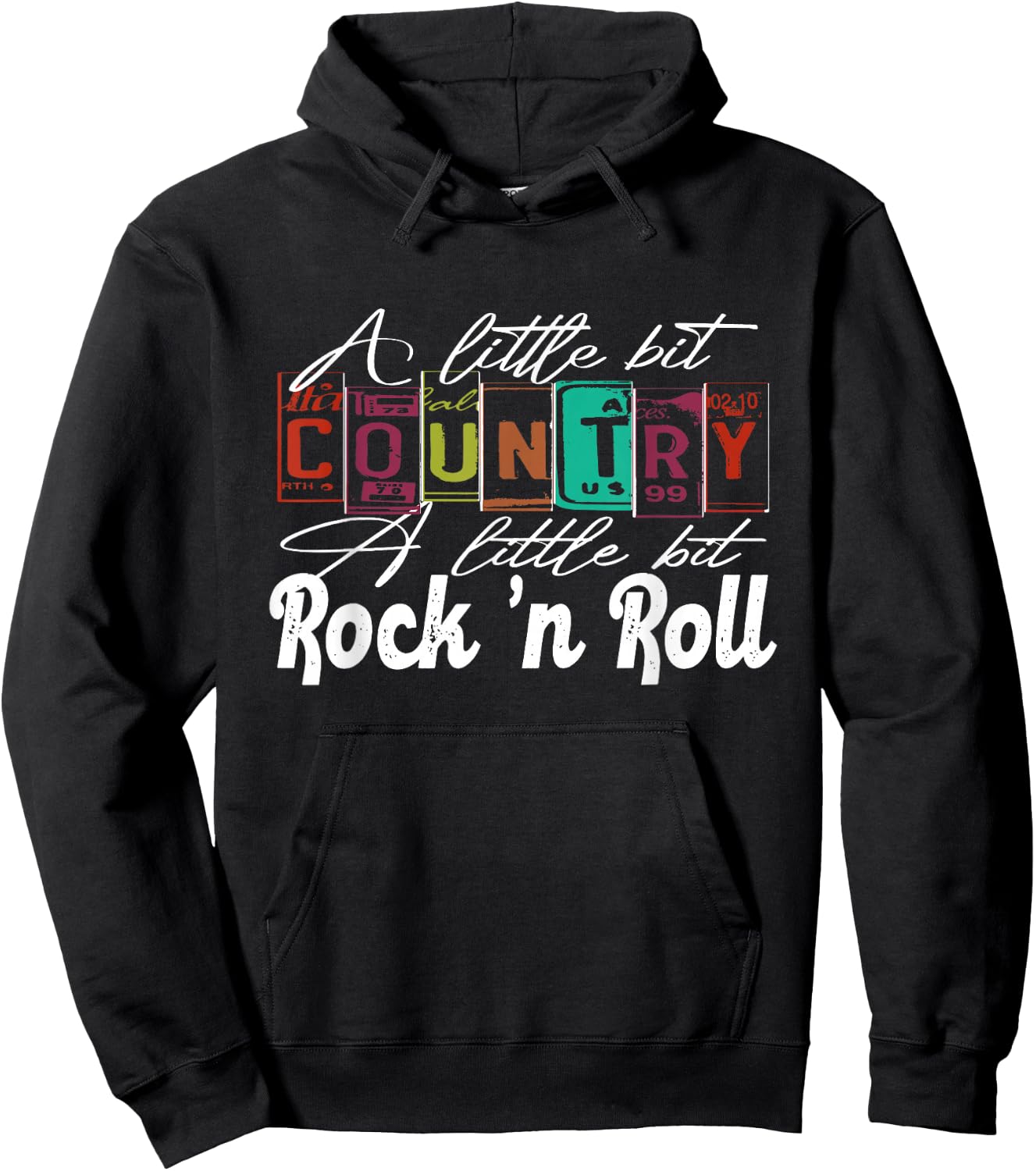 A little bit Country A little bit Rock n roll Hoodie - Hoodie | Black