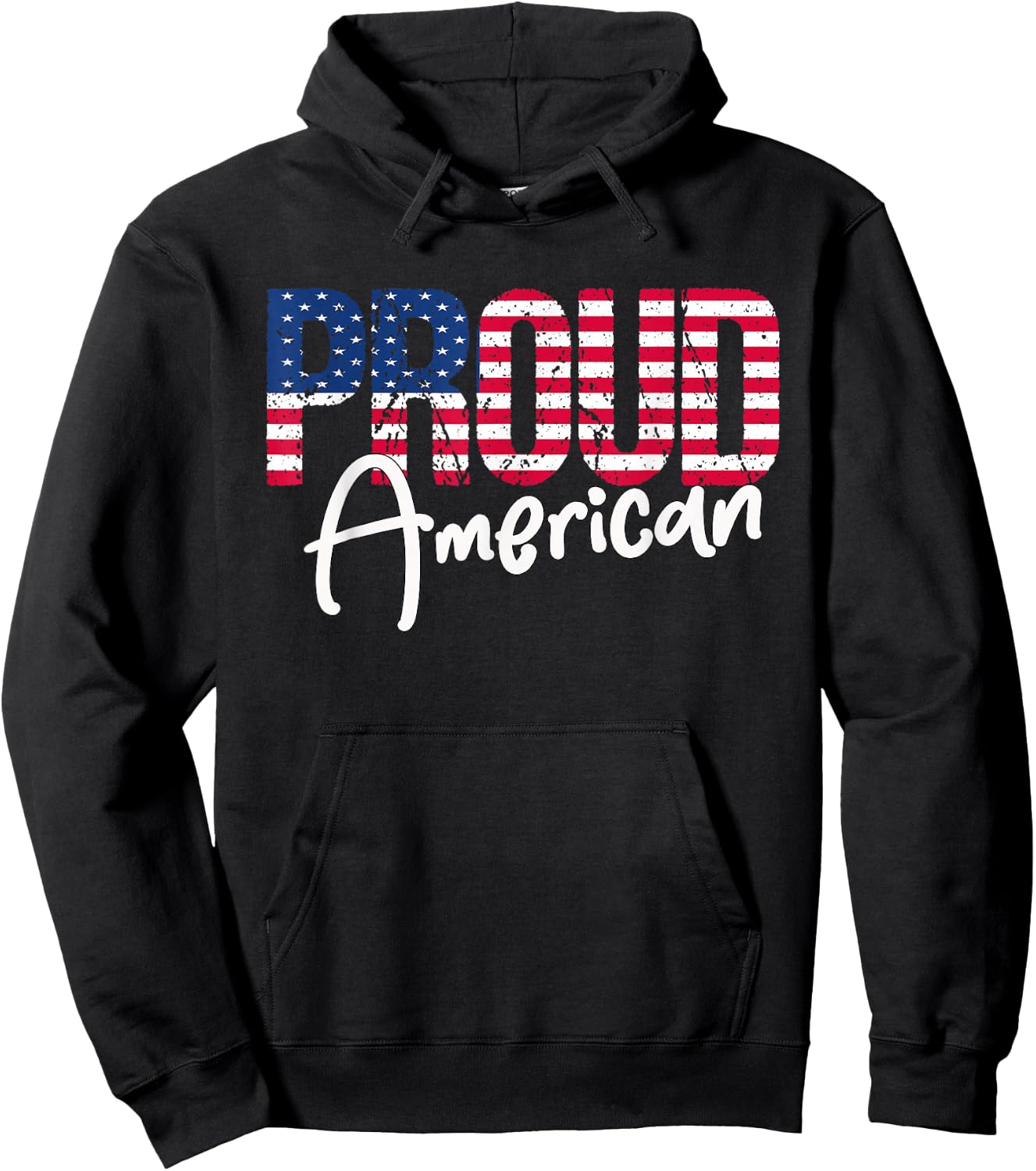Patriotic 4th Of July Matching Gift Proud To Be An American Hoodie - Hoodie | Black