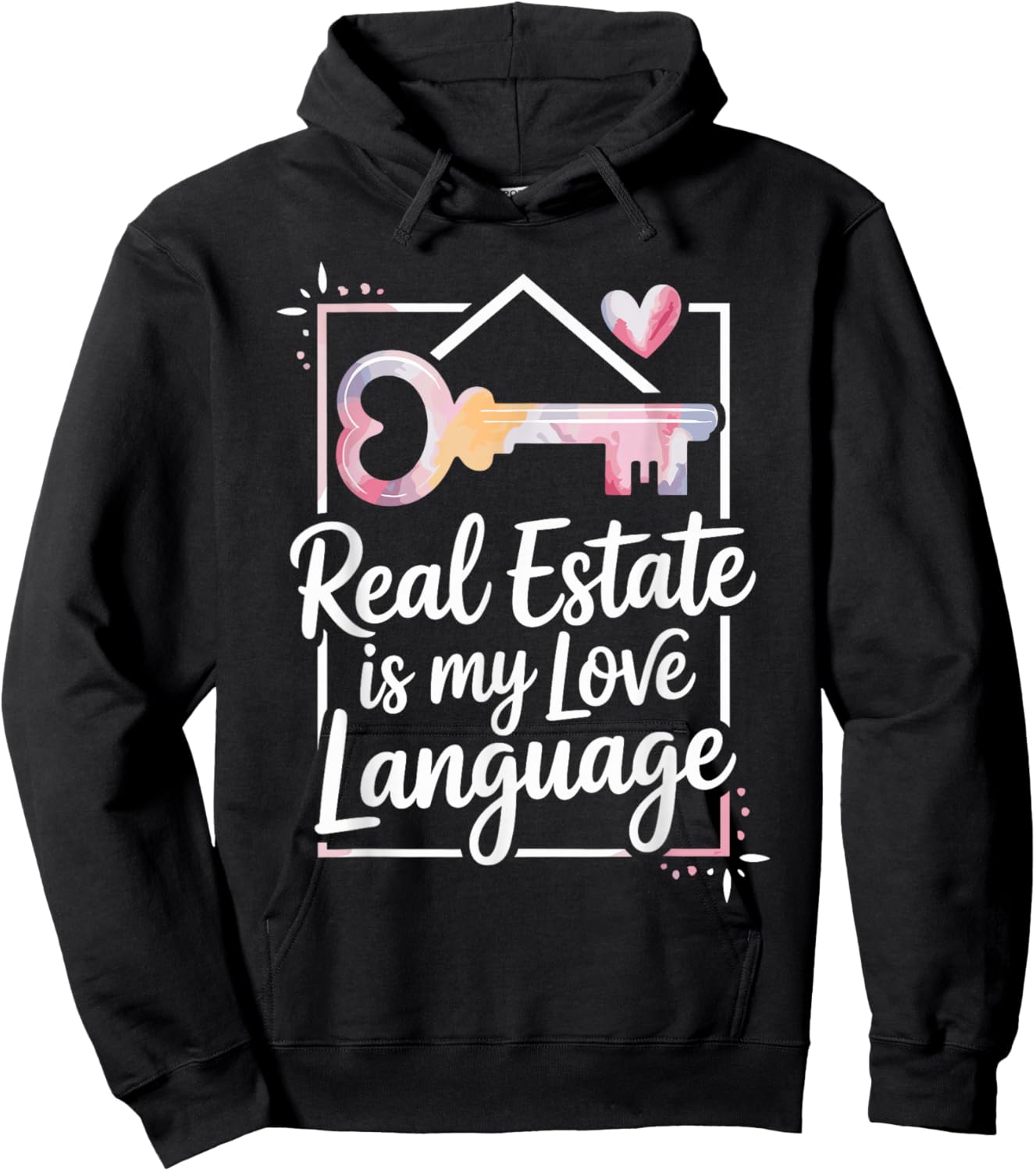 Funny Realtor Real Estate is My Love Language Hoodie - Hoodie | Black