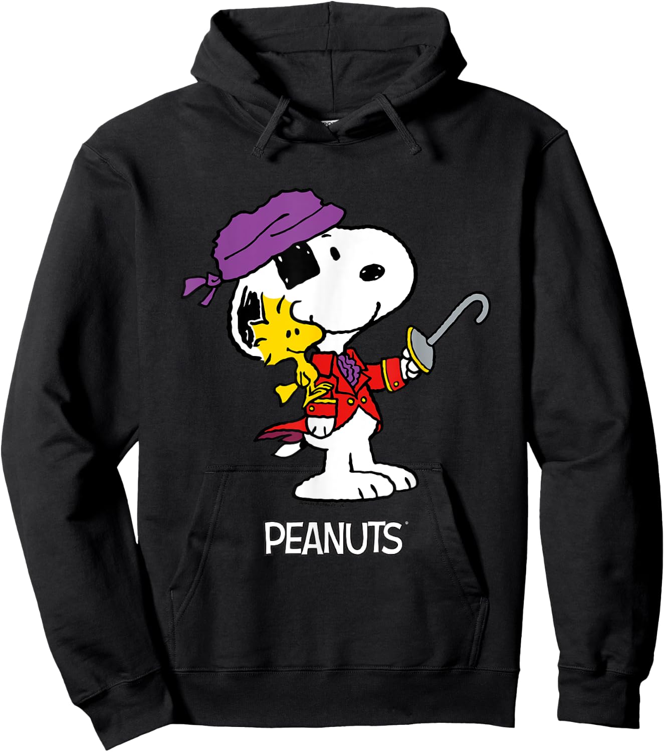 Peanuts Halloween Pirate Snoopy & Woodstock Hoodie - Hoodie | Black
