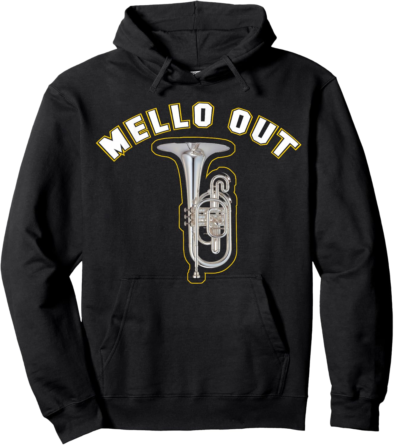 MELLO OUT Mellophone Marching Band Hoodie - Hoodie | Black