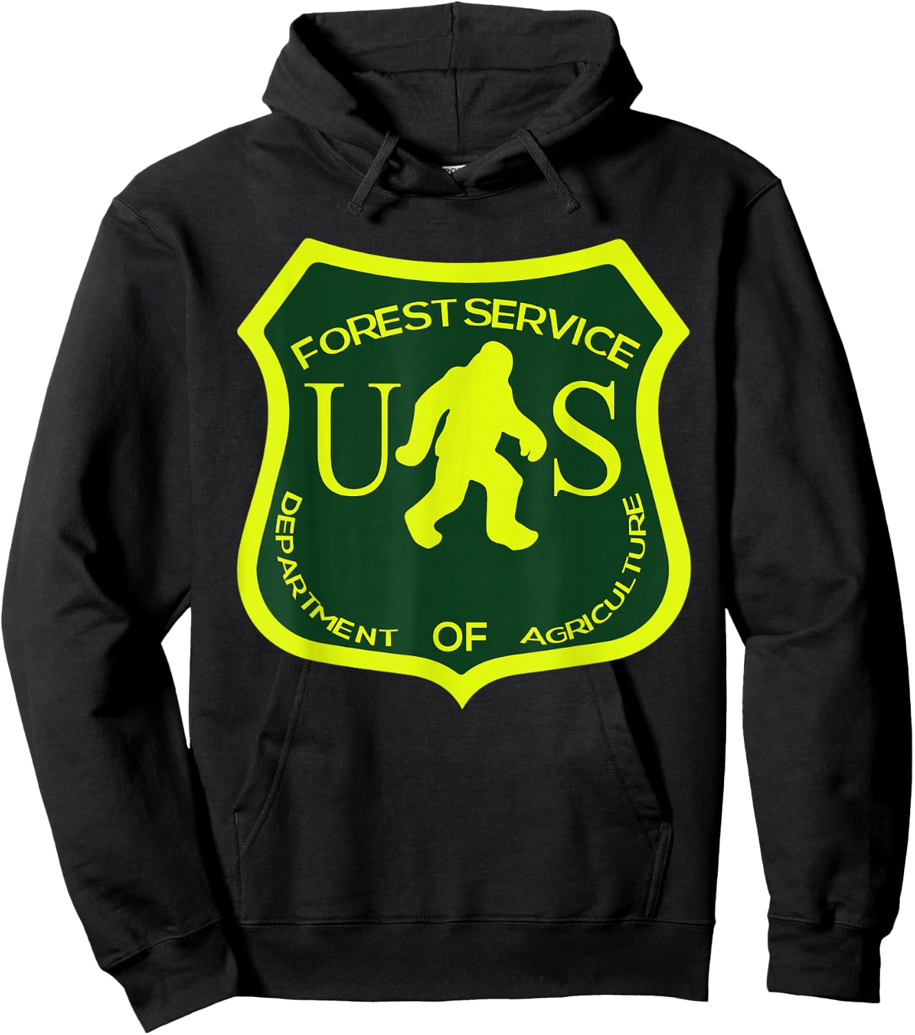 Funny Bigfoot National Park Forest Service Sasquatch Hoodie - Hoodie | Black
