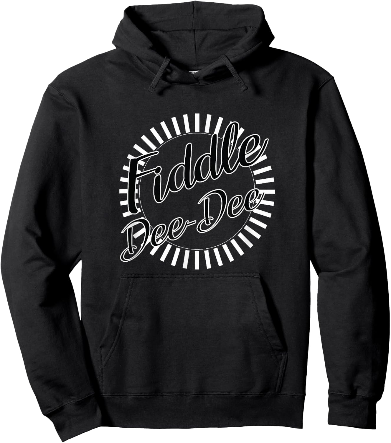 Lovely Women's Blue Fiddle Dee Dee Retro Classic Fit Short Sleeve Hoodie - Hoodie | Black