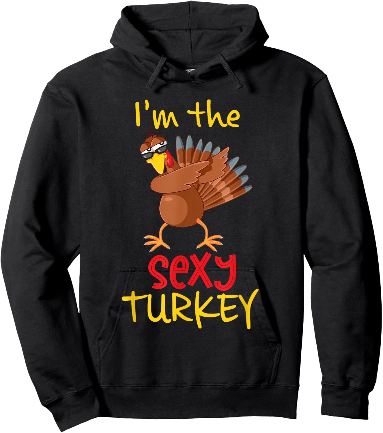 Funny Sexy Turkey Matching Family Group Thanksgiving Party Hoodie - Hoodie | Black