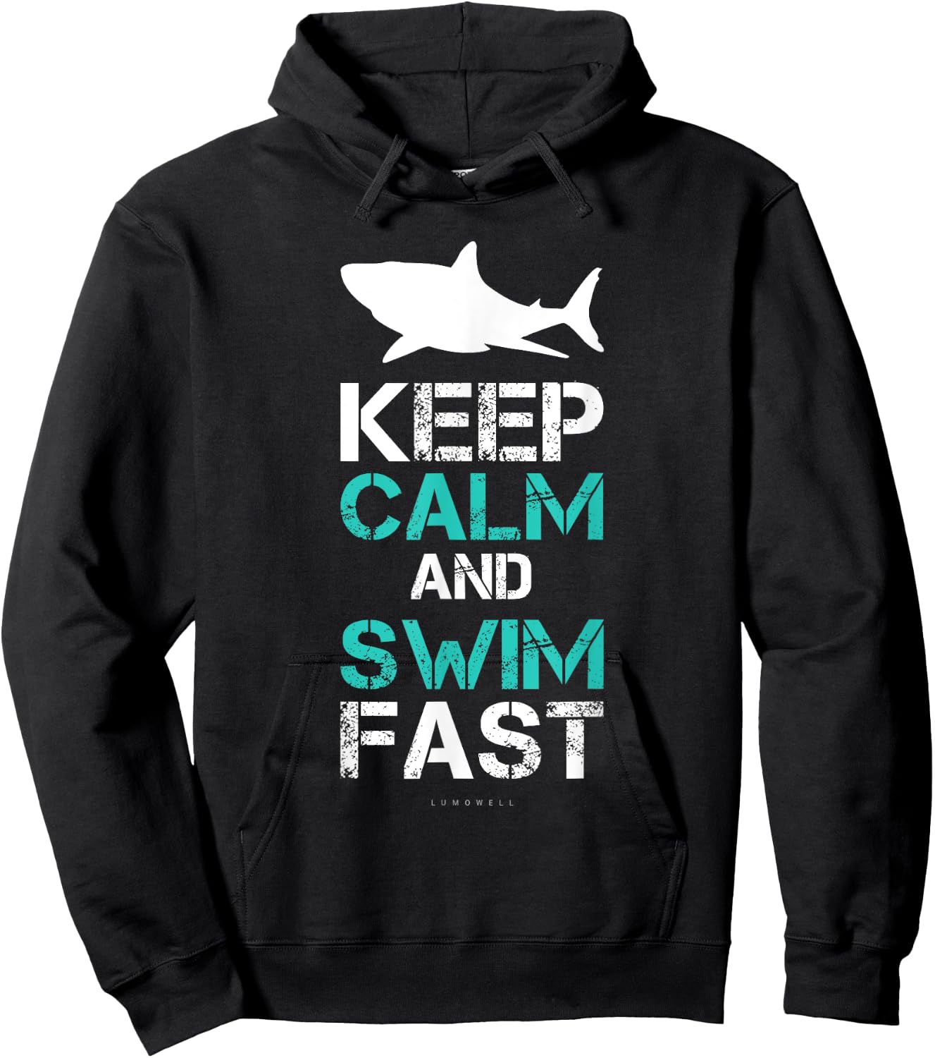 Keep Calm And Swim Fast. Funny Swim Shirts. Swimmer Gift Hoodie - Hoodie | Black