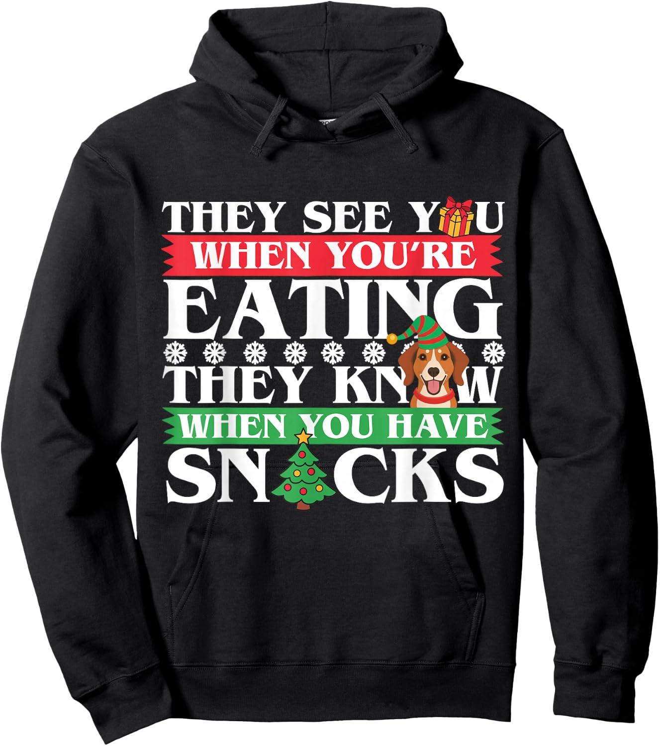Beagle Christmas Shirt - Beagle Lover and Gifts Hoodie - Hoodie | Black