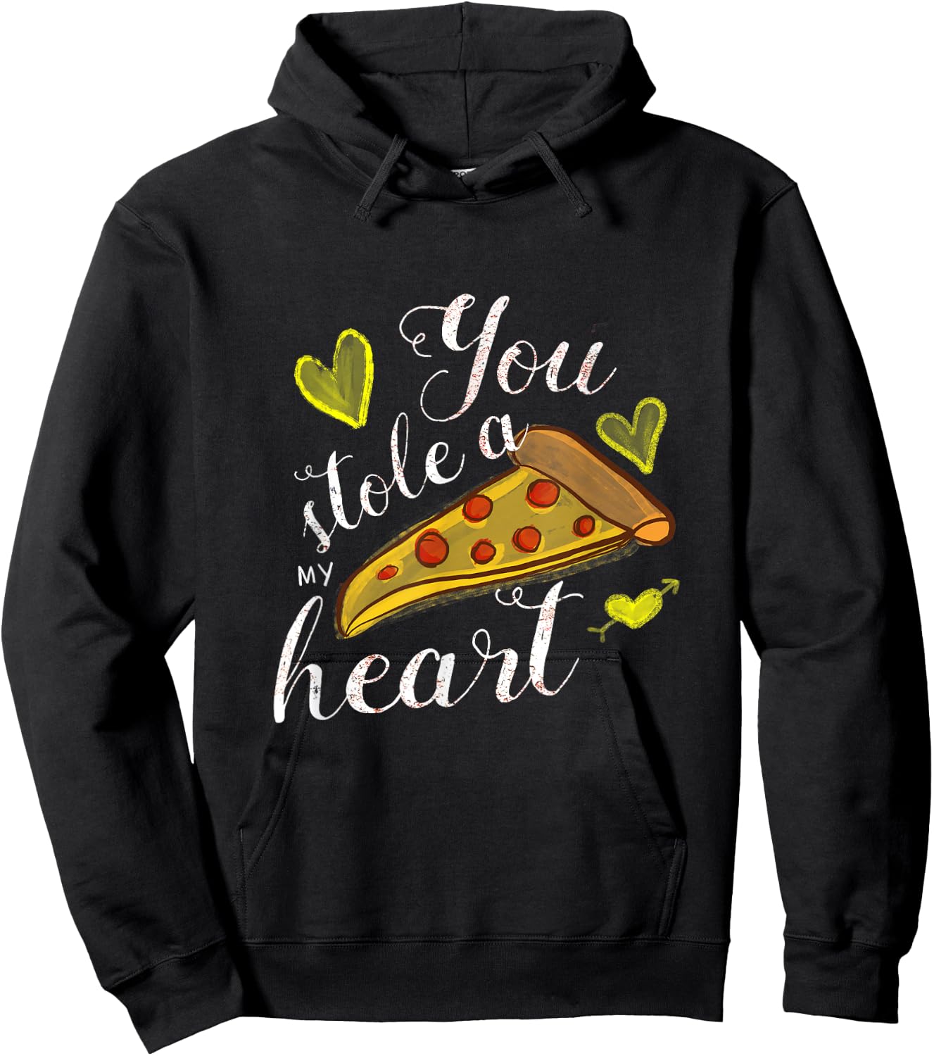 Valentines Day You Stole a Pizza My Heart Hoodie - Hoodie | Black