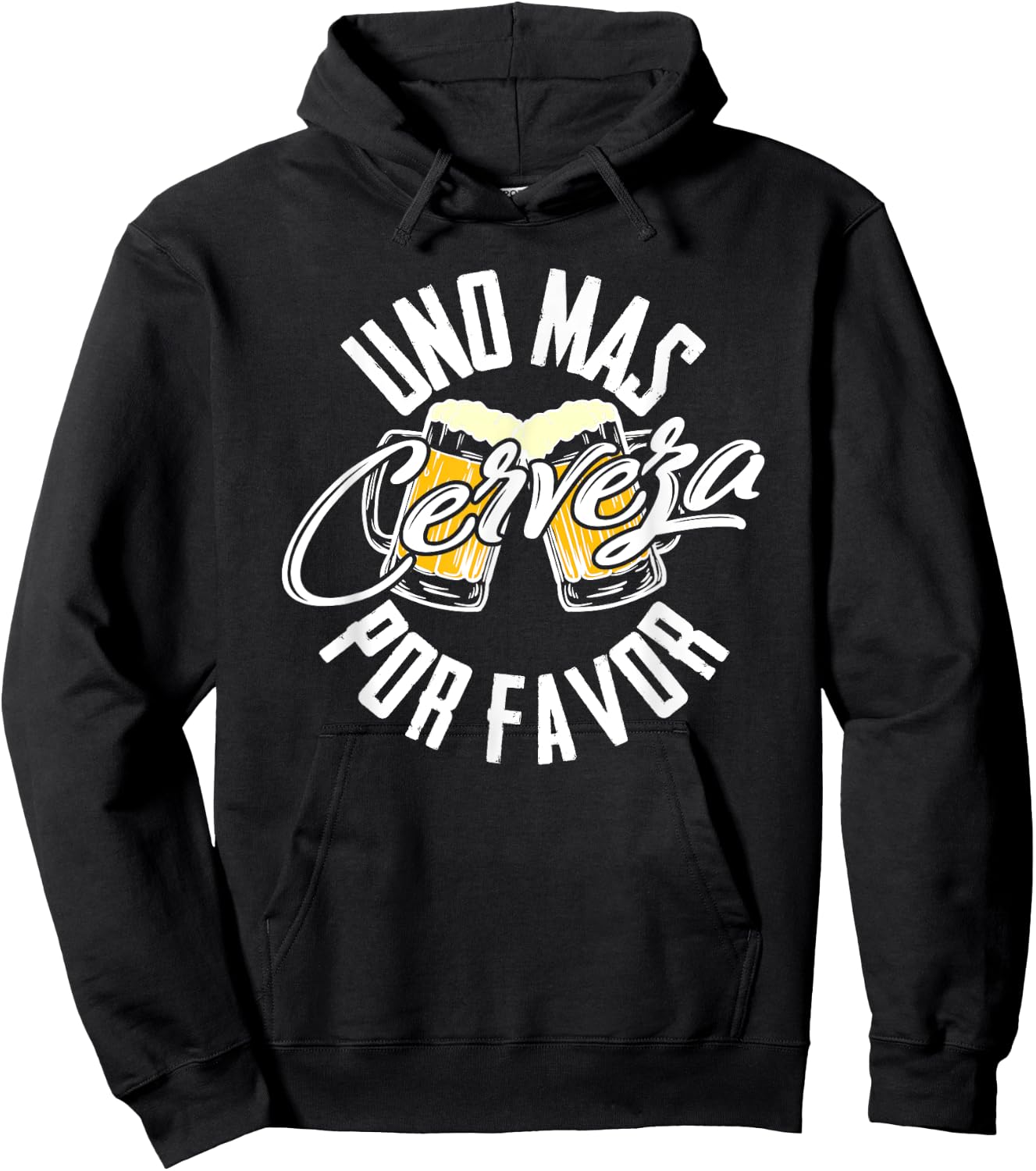 Uno Mas Cerveza Por Favor - One More Beer Please Gift Hoodie - Hoodie | Black