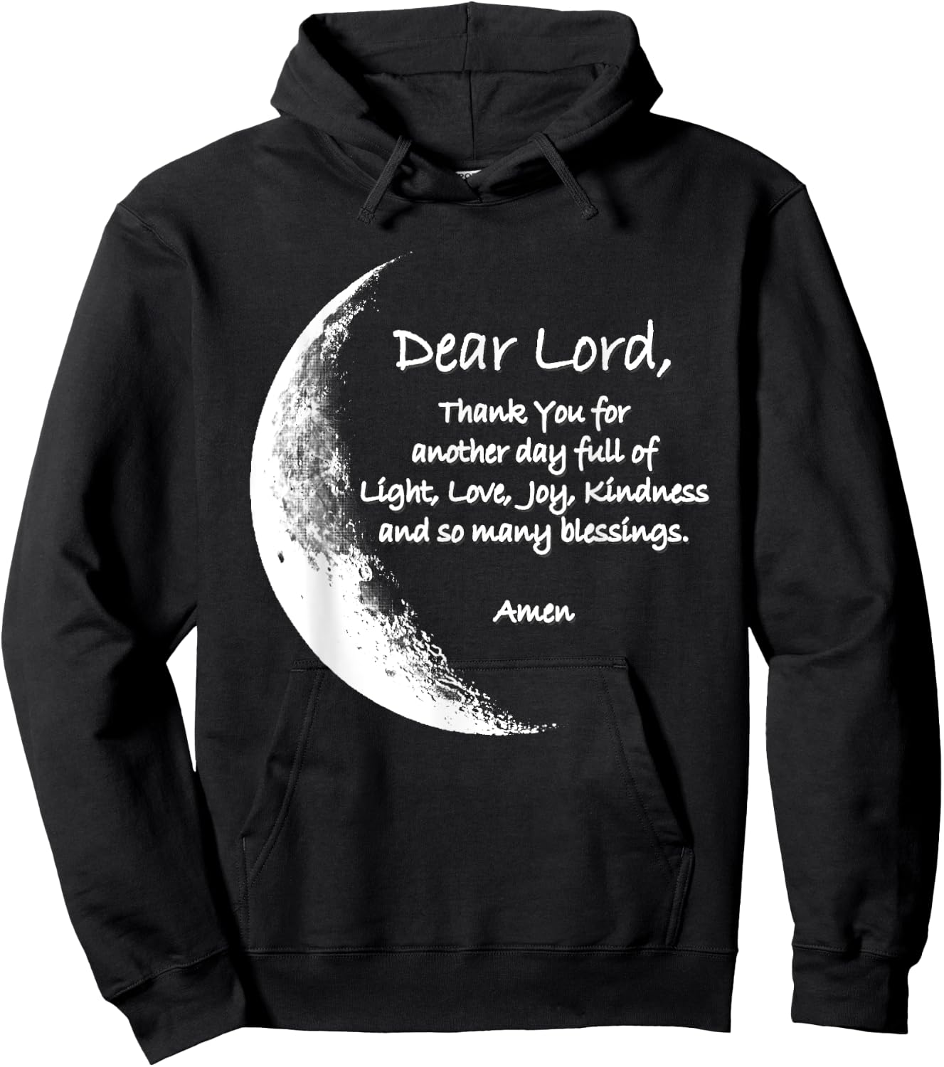 Christian Night Bedtime Prayer Pajama Faith and Love for God Hoodie - Hoodie | Black
