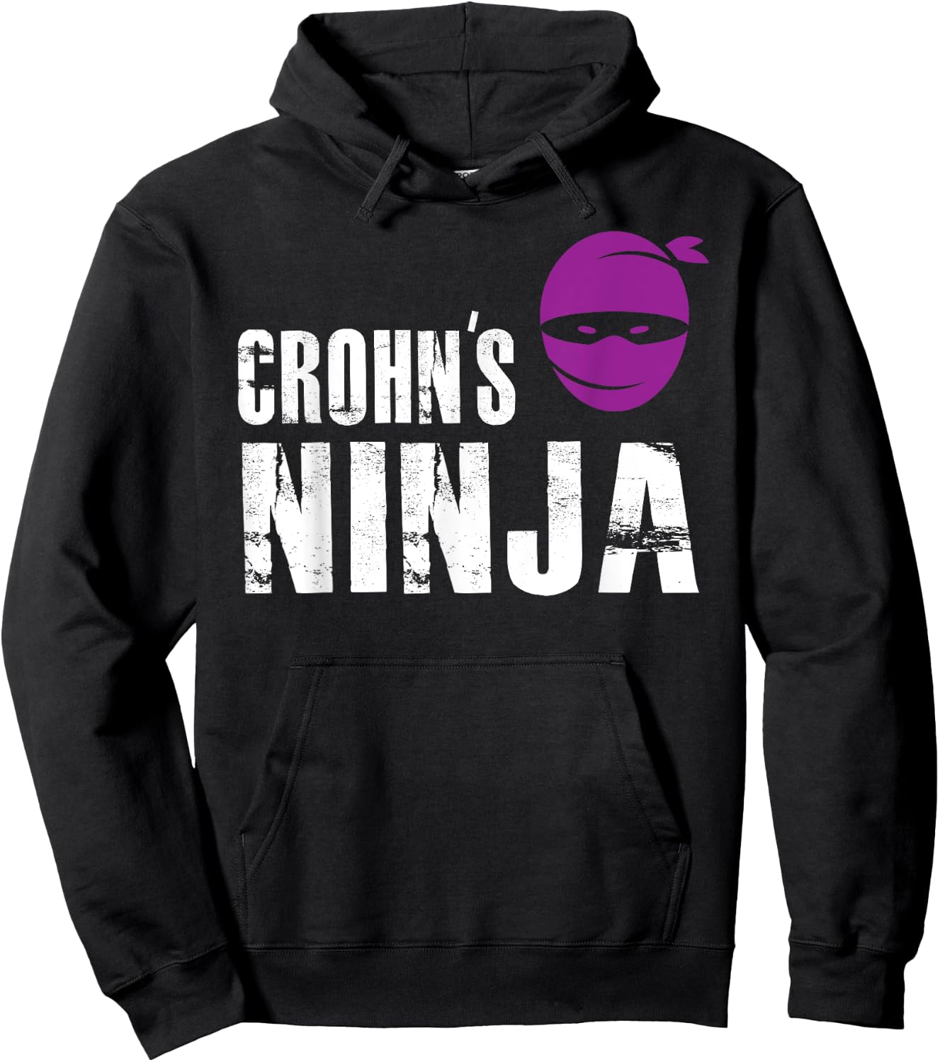 Crohn's Ninja - Support Awareness Fighter Hoodie - Hoodie | Black
