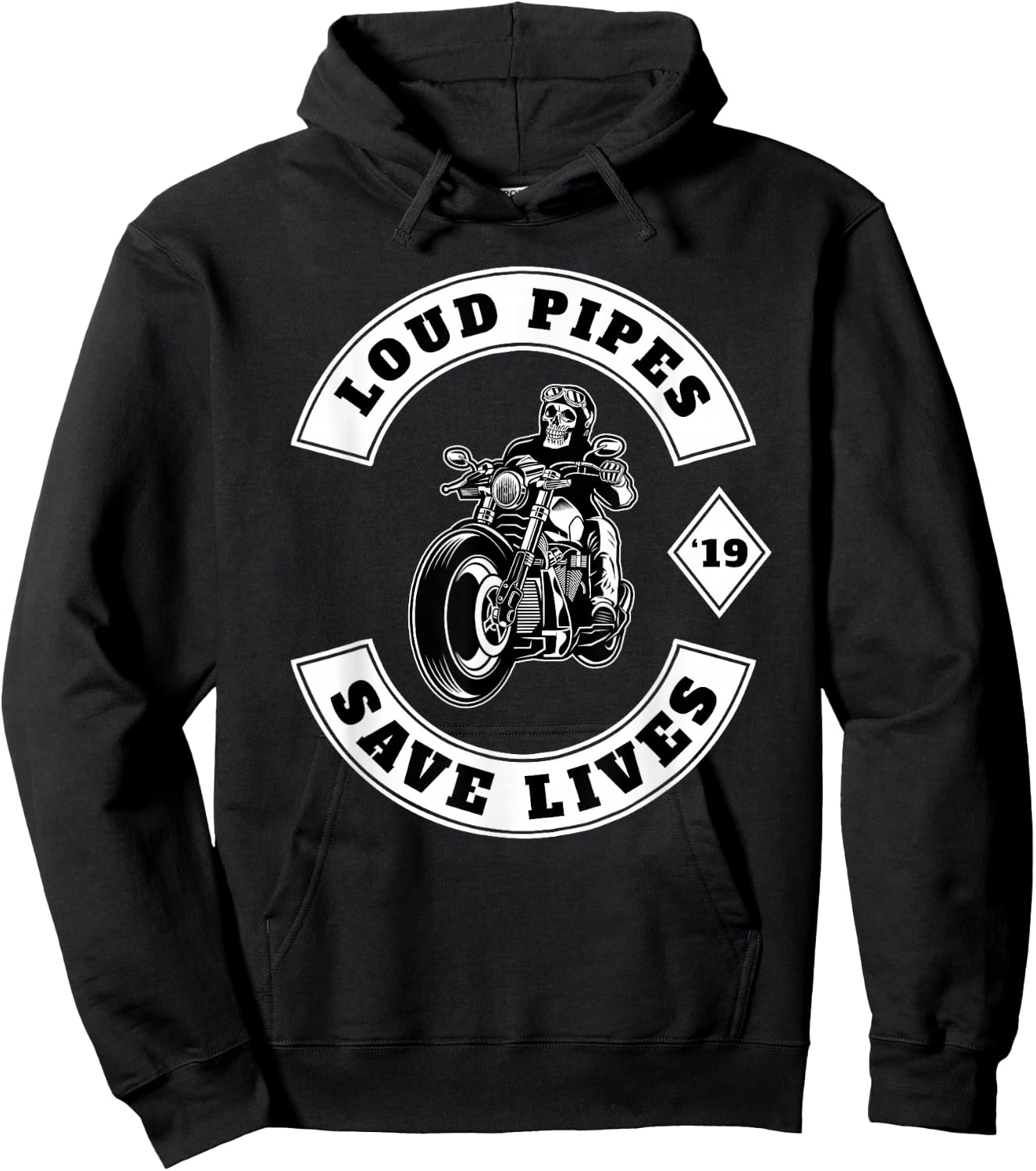 Loud Pipes Save Lives - Biker Hoodie - Hoodie | Black