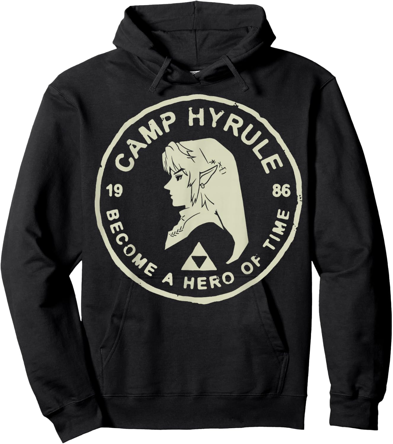 Legend of Zelda Link Camp Hyrule 1986 Craft Graphic Hoodie - Hoodie | Black