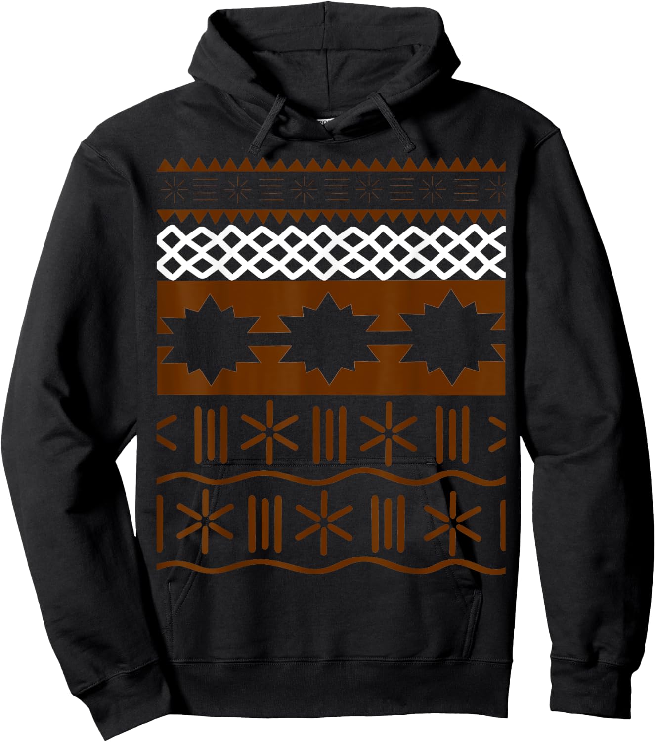 Hawaiian/Polynesian Patterned Hoodie - Hoodie | Black