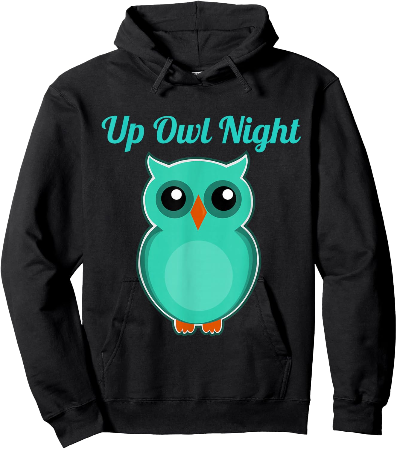 Up Owl Night Cute Top & Girls Who Are Night Owls Hoodie - Hoodie | Black