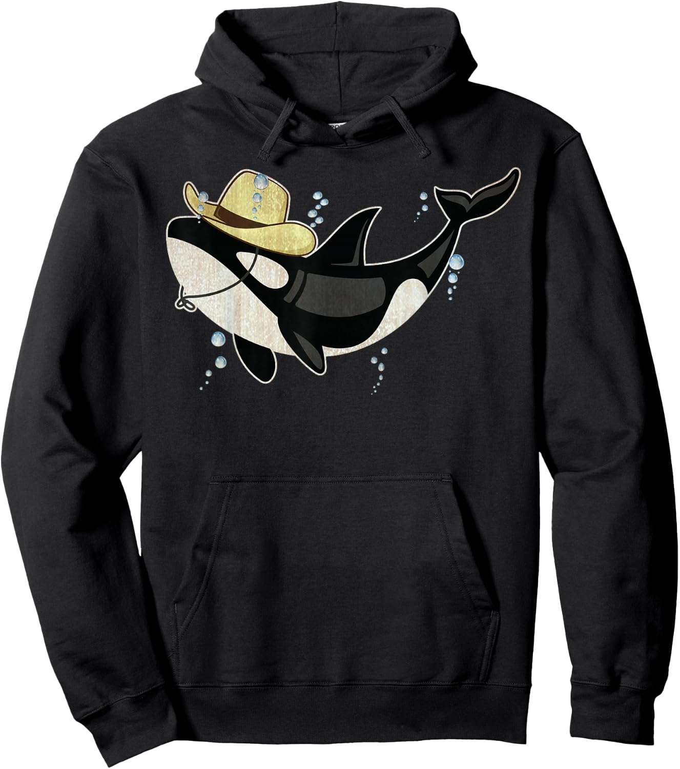 Retro Orca Killer Whale Fans for Cowboy Girl or Boy as Gifts Hoodie - Hoodie | Black