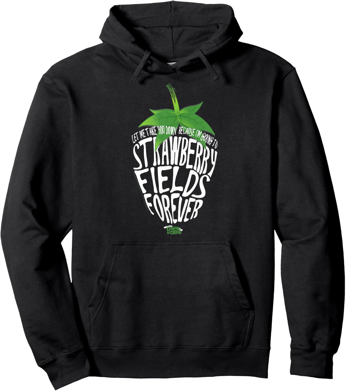 Lyrics by Lennon and McCartney - Strawberry Fields Hoodie - Hoodie | Black