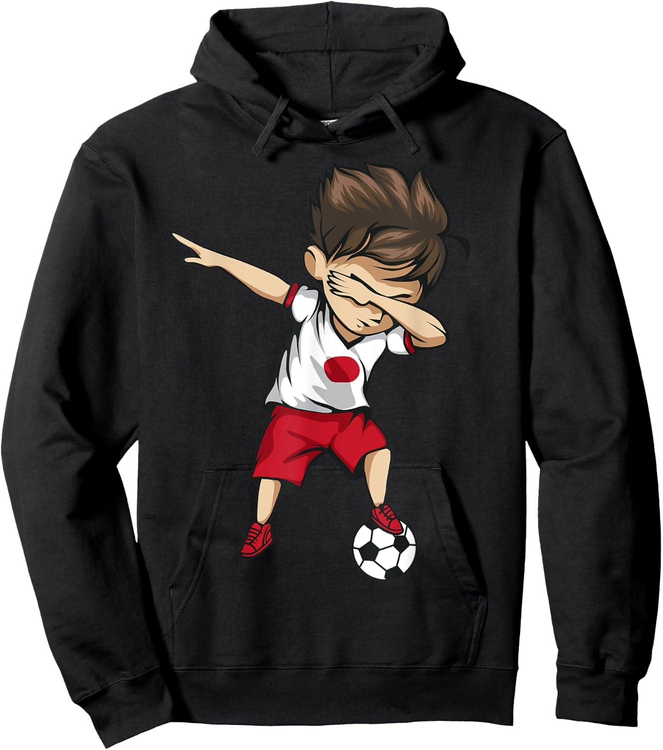 Dabbing Soccer Boy Japan - Japanese Football Soccer Hoodie - Hoodie | Black