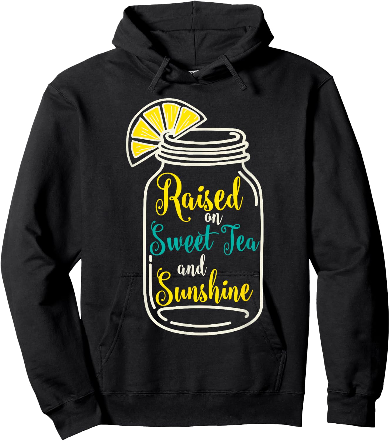 Girls Southern Gift Raised on Sweet Tea & Sunshine Hoodie - Hoodie | Black