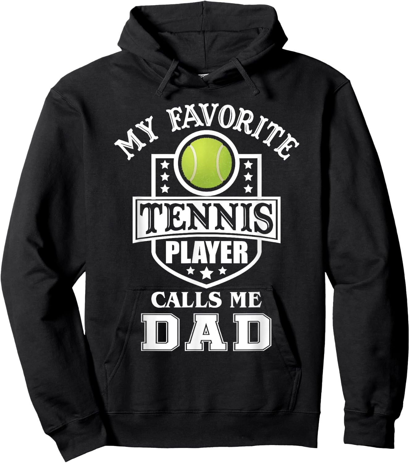 My Favorite Tennis Player Calls Me Dad Matching Fathers Day Hoodie - Hoodie | Black