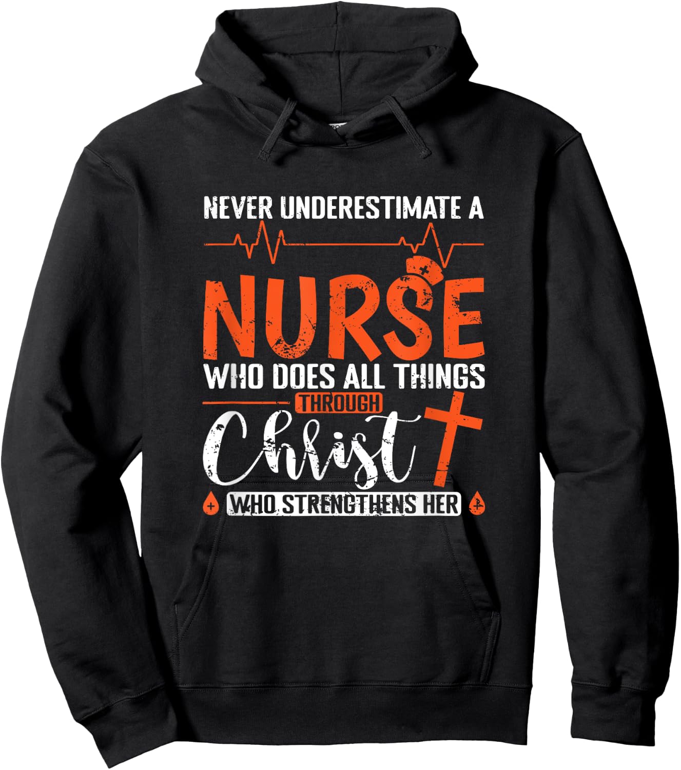 Never underestimate a Nurse Hoodie - Hoodie | Black