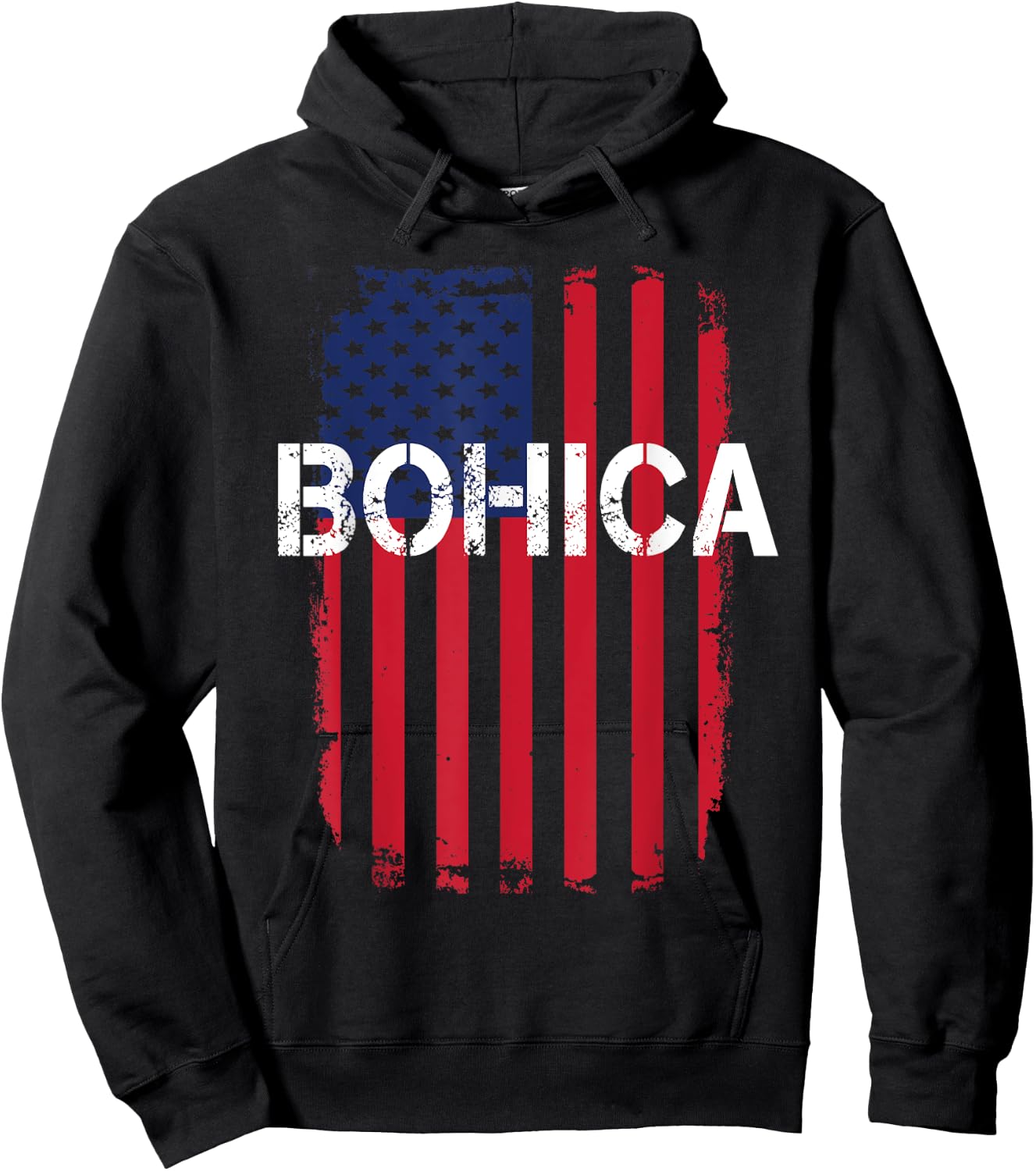 Funny Army Saying Veteran Slang Bend Over BOHICA Hoodie - Hoodie | Black