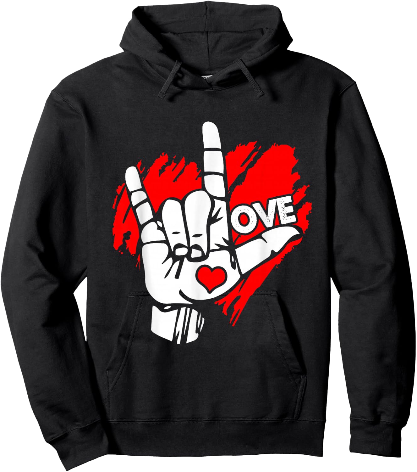I Love You Sign Language ASL Speak Languages Hoodie - Hoodie | Black
