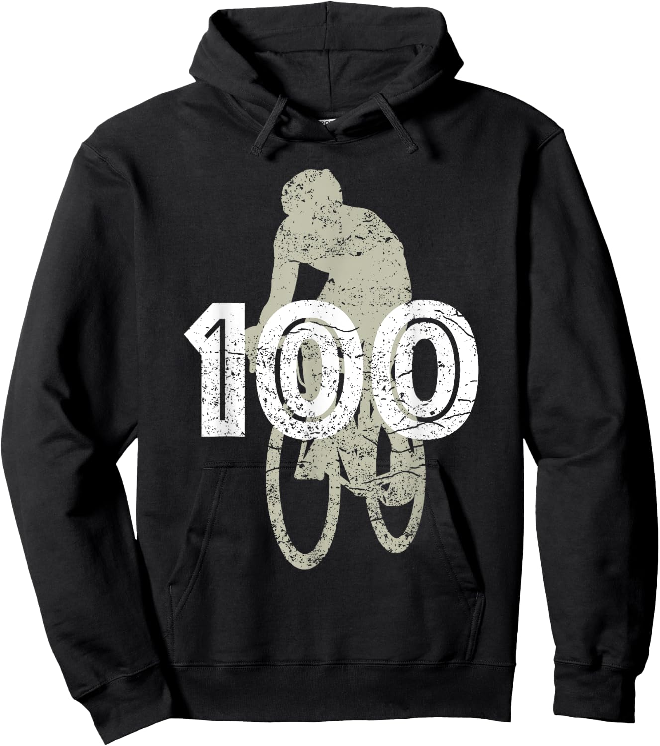 Cycling 100 Miles for the cyclist that rides a bike Hoodie - Hoodie | Black