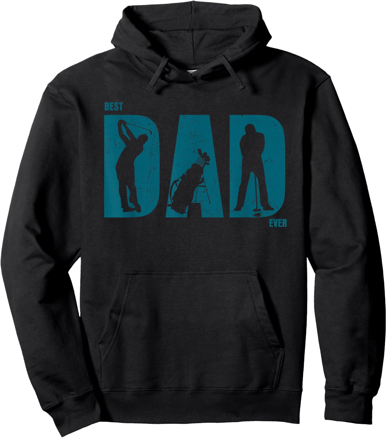 Best Golf Dad Ever T Shirt Golf Dad Shirt Father's Day Gift Hoodie - Hoodie | Black