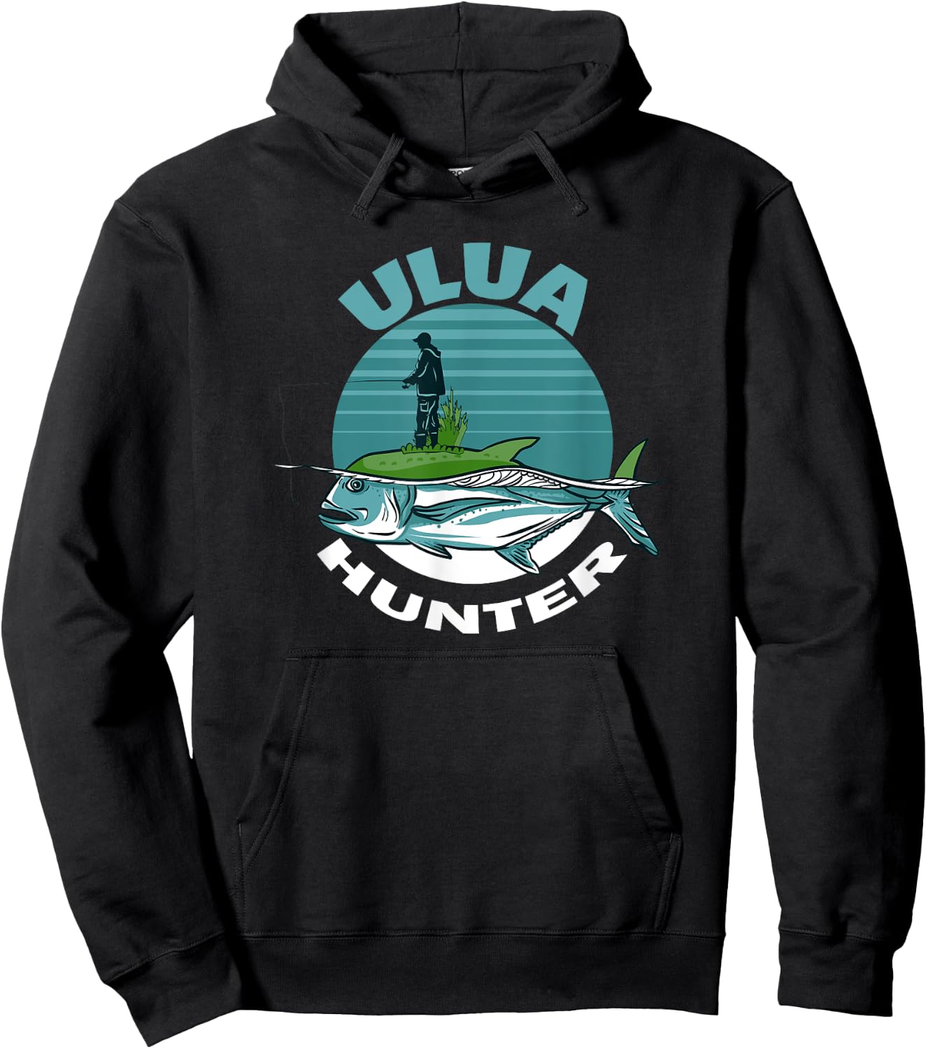 Giant Trevally Ulua Fishing Hunter Hoodie - Hoodie | Black