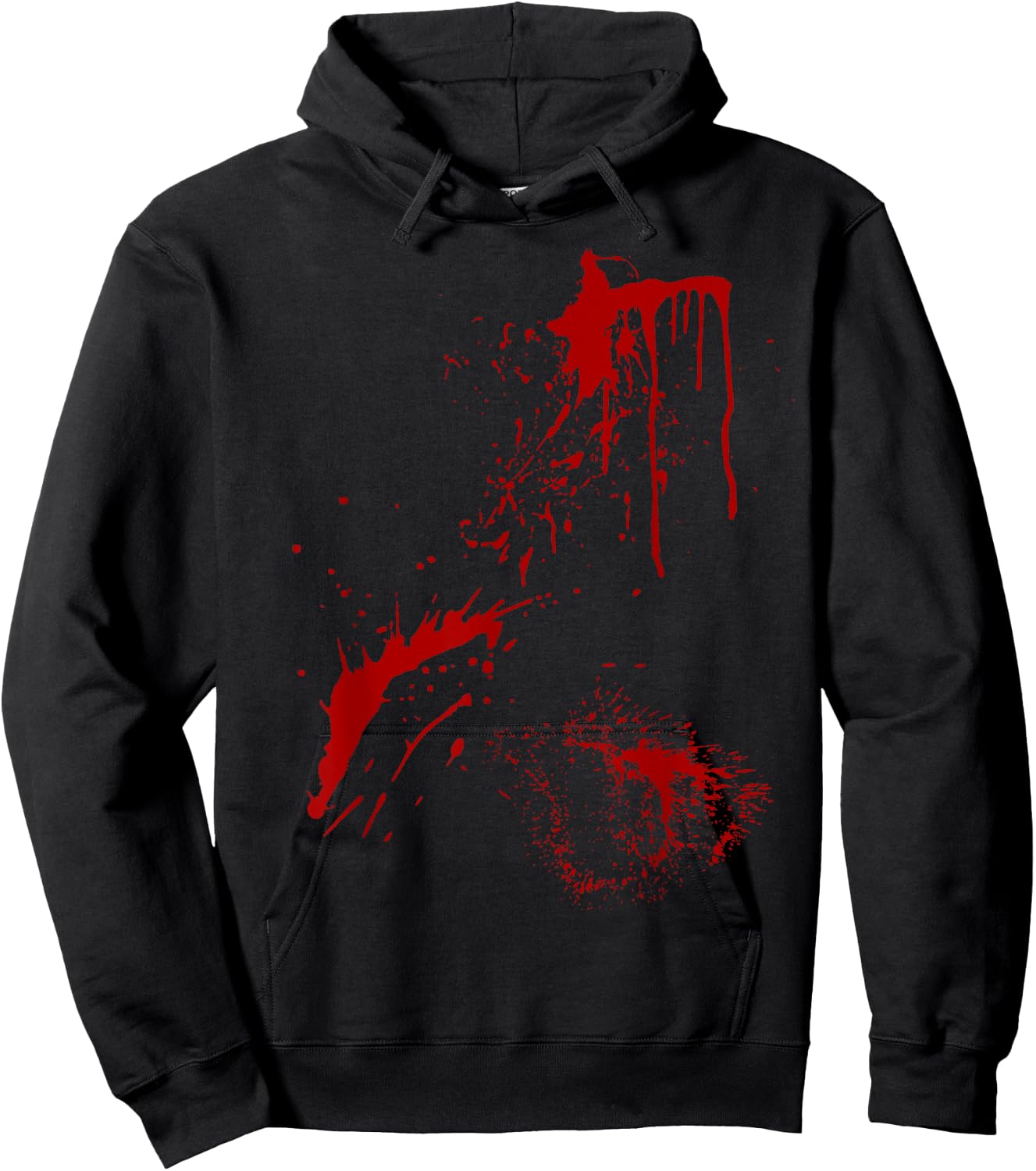 Blood Splatter Spatter Fake Bloody Halloween Zombie Victim Hoodie - Hoodie | Black