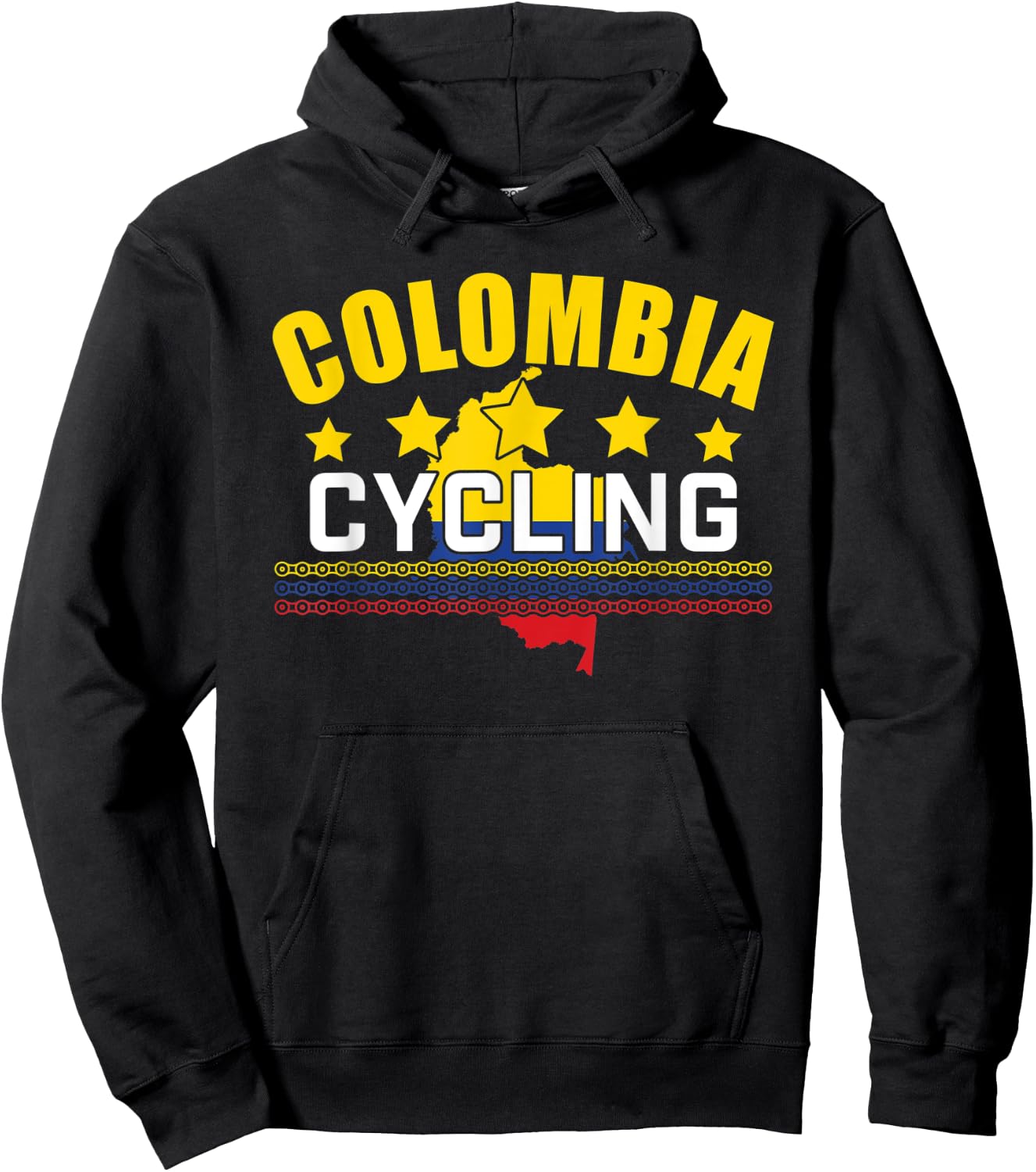 Colombian Cycling Shirt Colombia Flag Gift Cyclist Bicyclist Hoodie - Hoodie | Black
