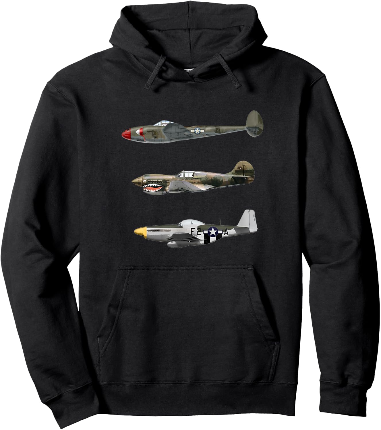 Fighter Airplanes Warbirds Hoodie - Hoodie | Black