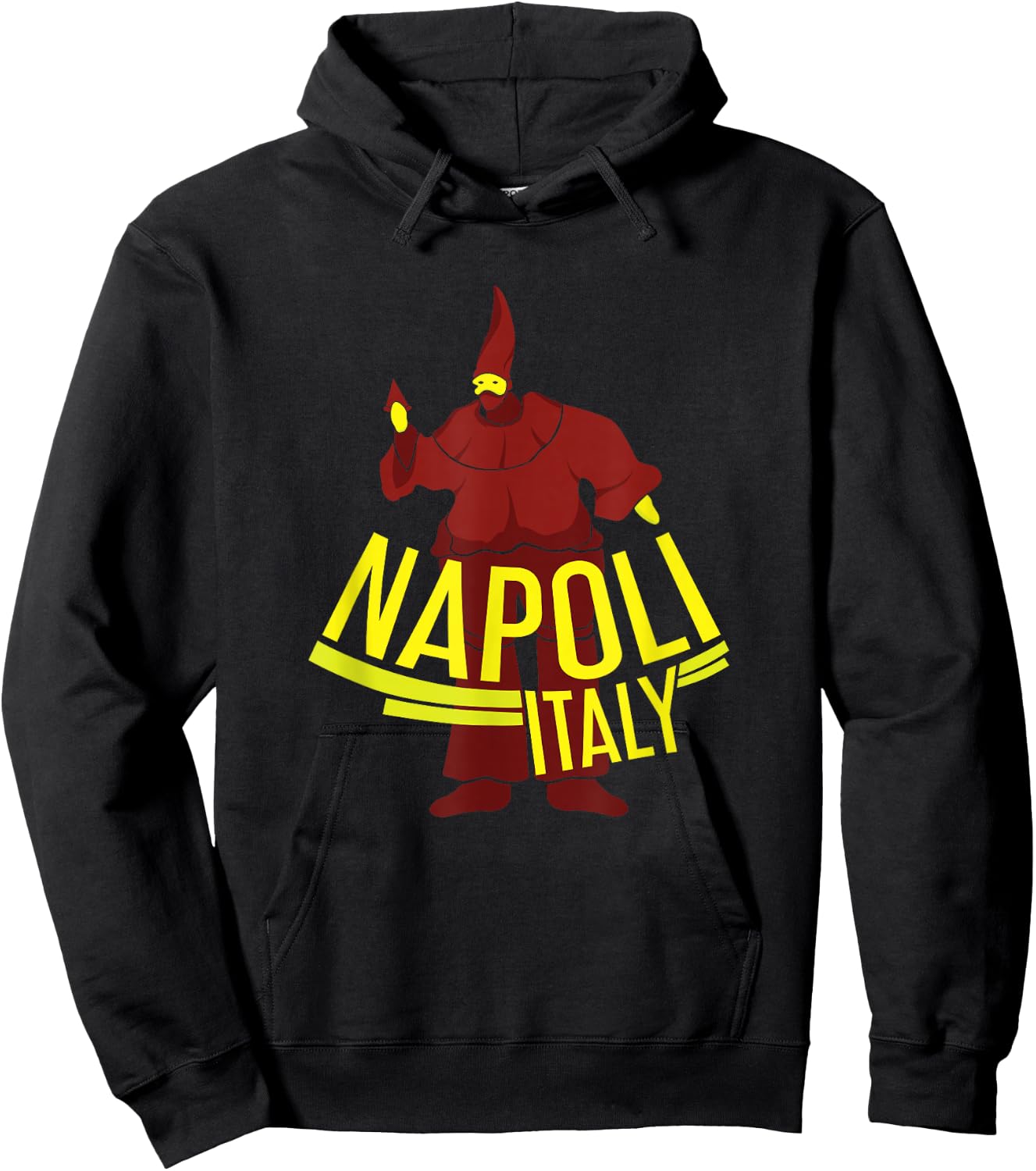 Napoli Pulcinella T Shirt Naples Italy Jersey Hoodie - Hoodie | Black