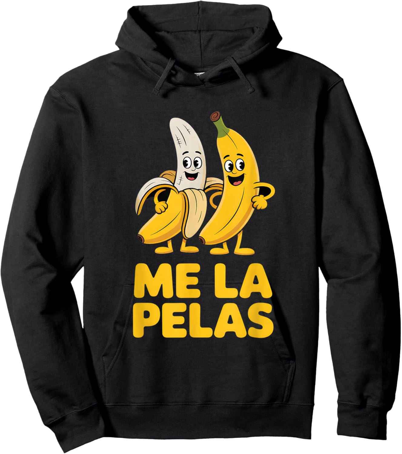 Funny Me La Pelas Banana Characters Humorous Hoodie - Hoodie | Black