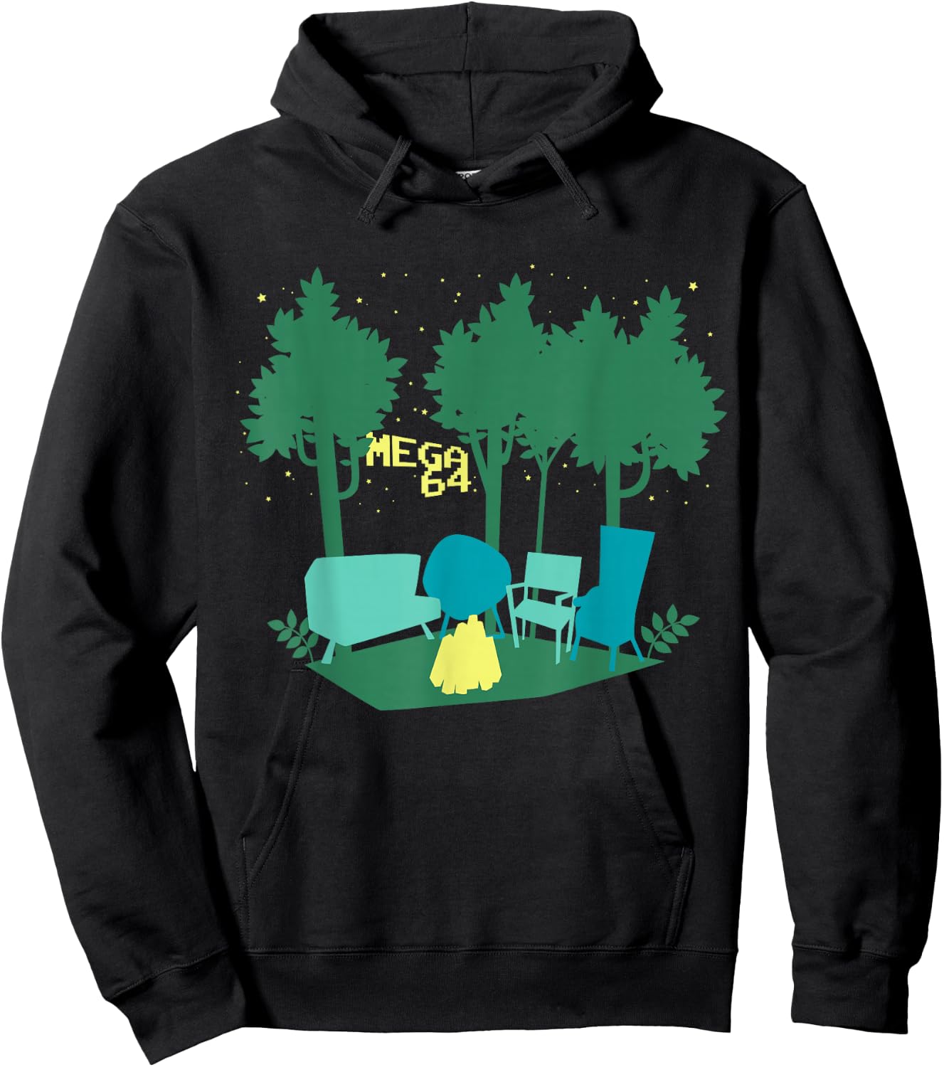 Mega64 Campfire Shirt Hoodie - Hoodie | Black