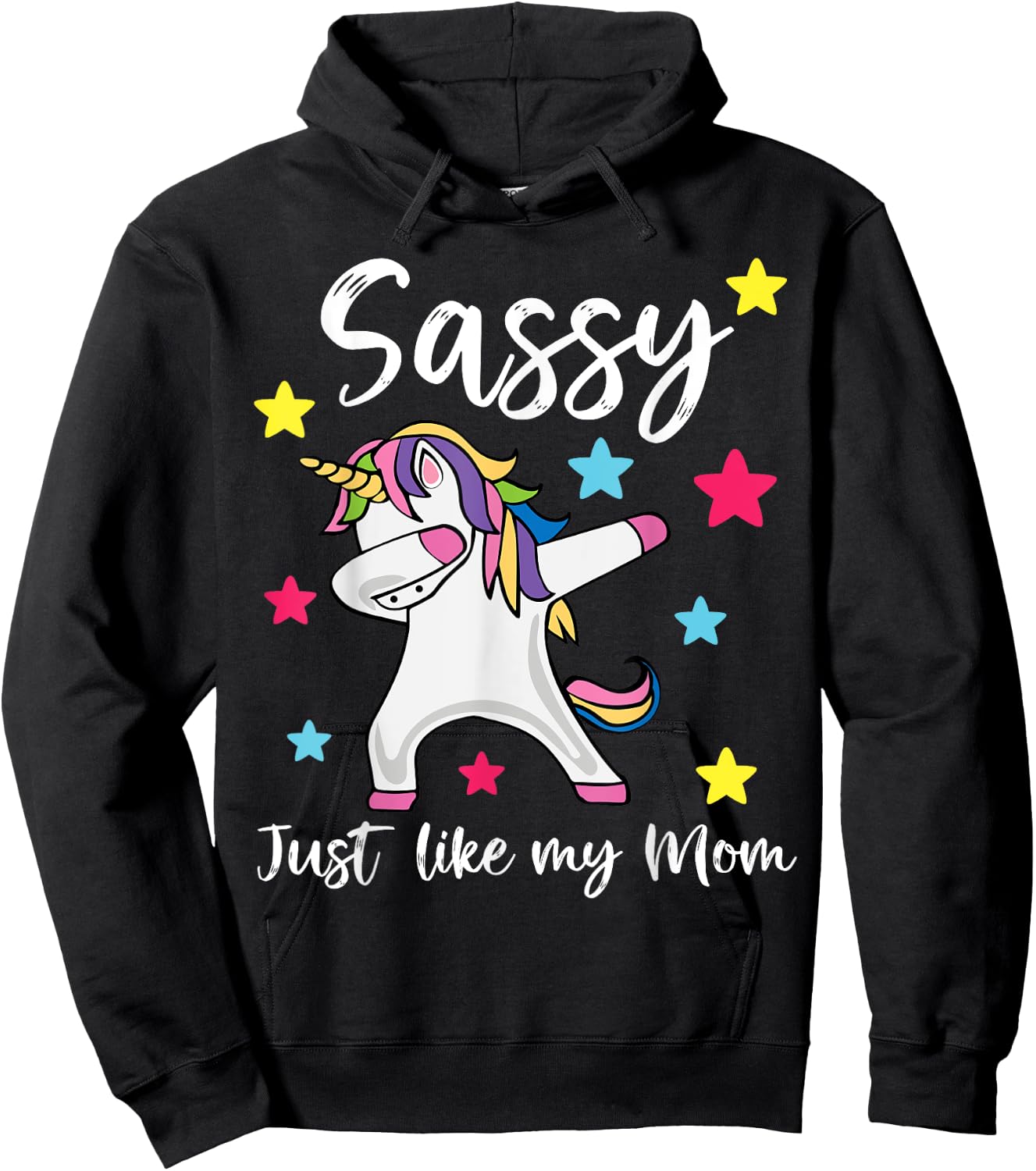 Sassy Just Like My Mom Unicorn Matching Mother Daughter Hoodie - Hoodie | Black