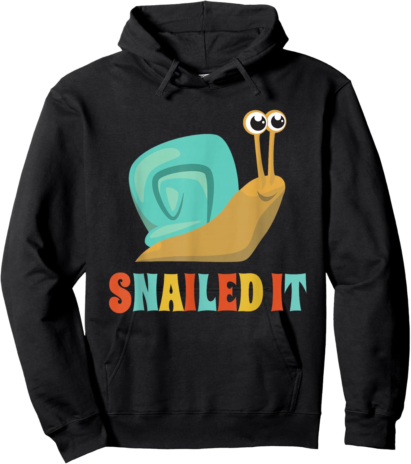 Funny Cute Snail Lover Snails Gift Snailed It Hoodie - Hoodie | Black