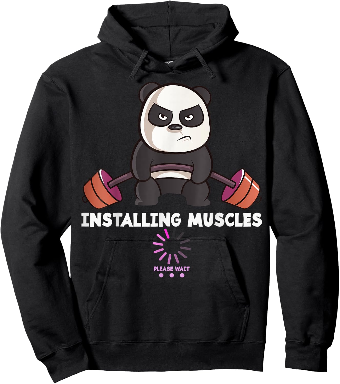 Panda Weightlifting Gym Workout Humor Deadlift Inspirational Hoodie - Hoodie | Black