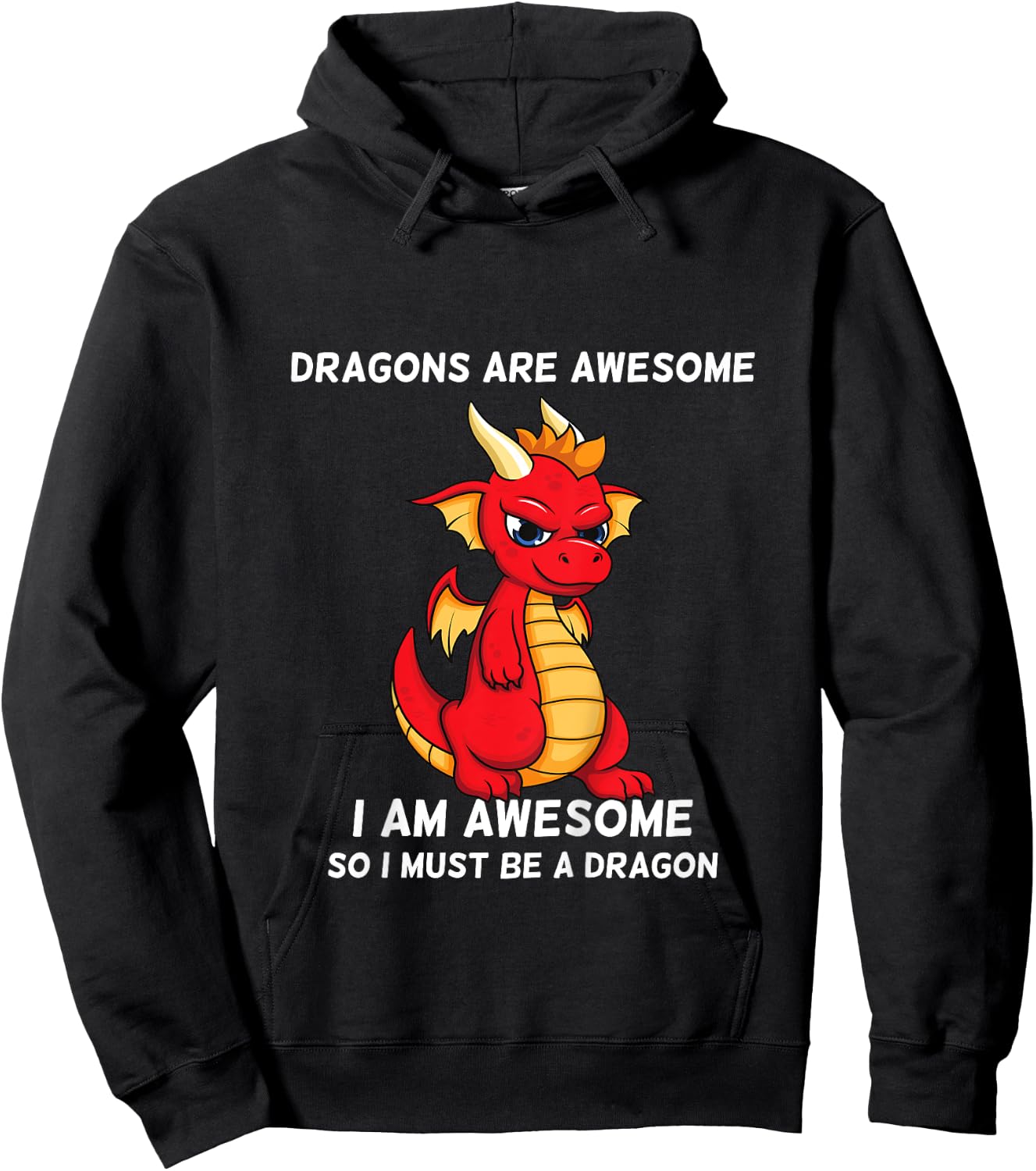 Dragons Are Awesome I'm a Dragon For Boys And Girls Hoodie - Hoodie | Black