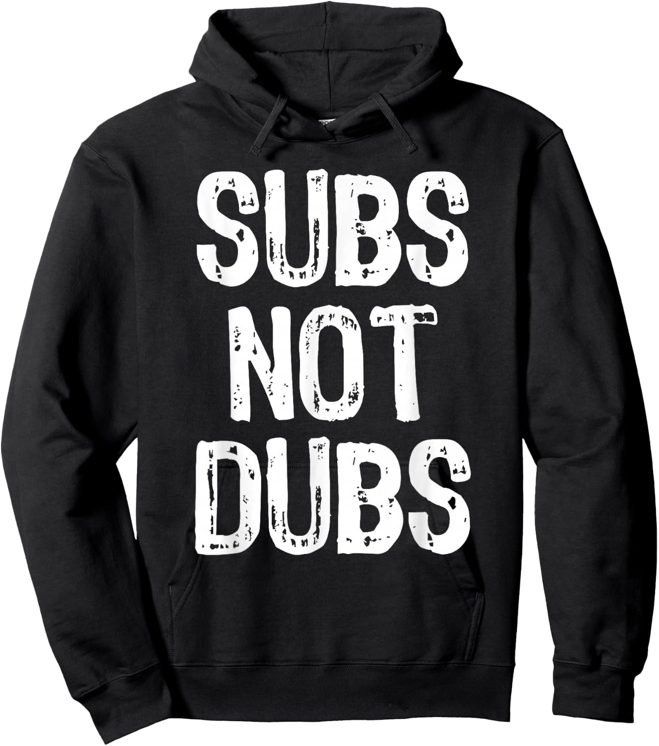Subs Not Dubs Funny Cool Anime Lover Gift Christmas Hoodie - Hoodie | Black