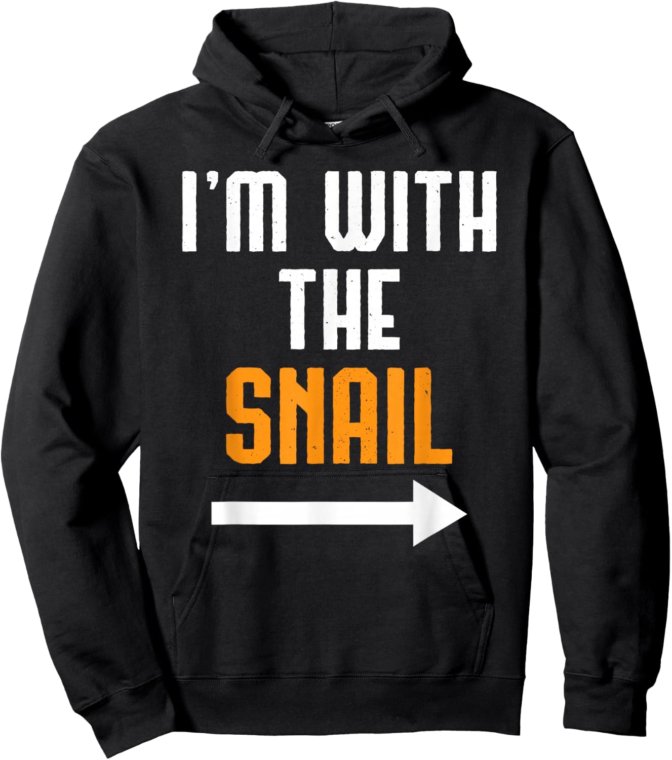I'm With The Snail Shirt Costume Funny Halloween Couple Hoodie - Hoodie | Black